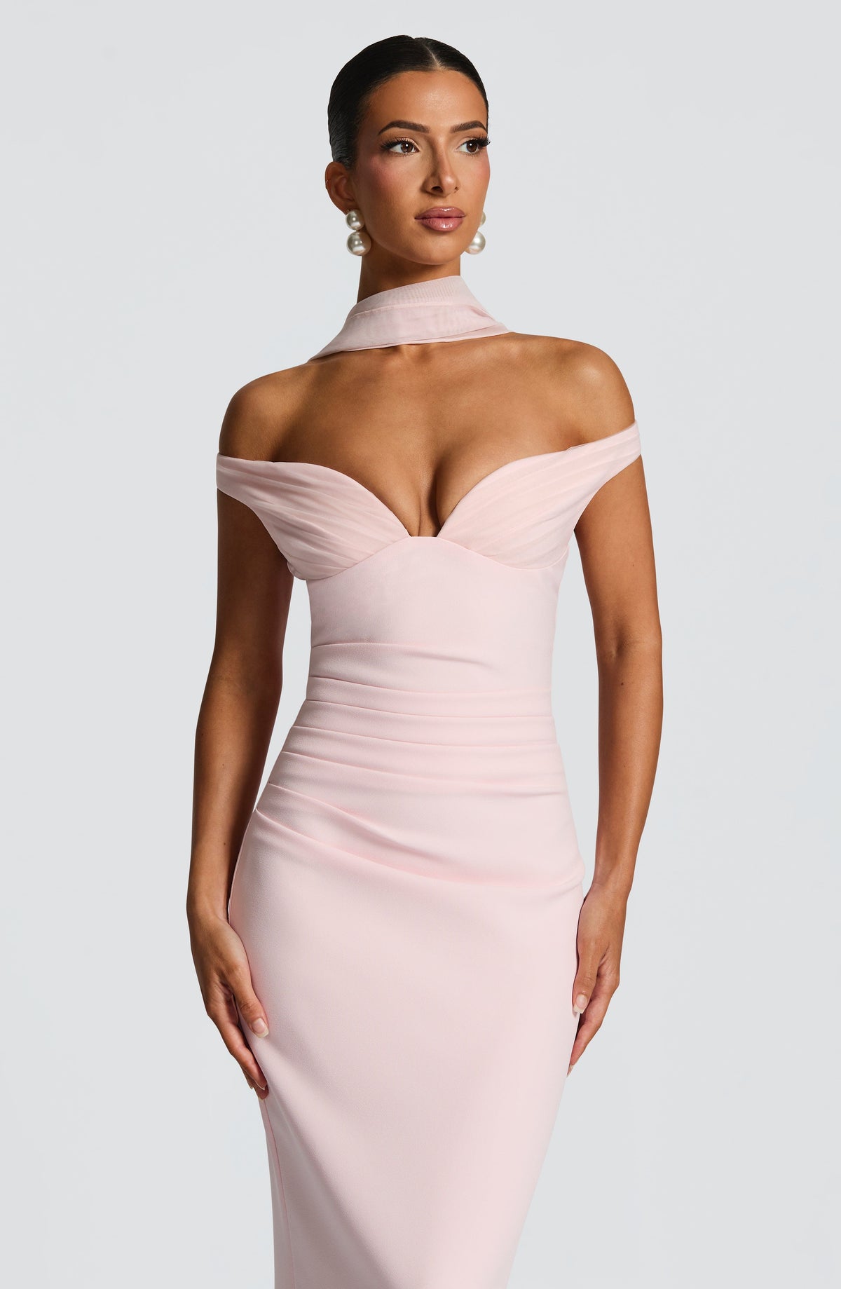 Abigail Maxi Dress - Blush - Napalia