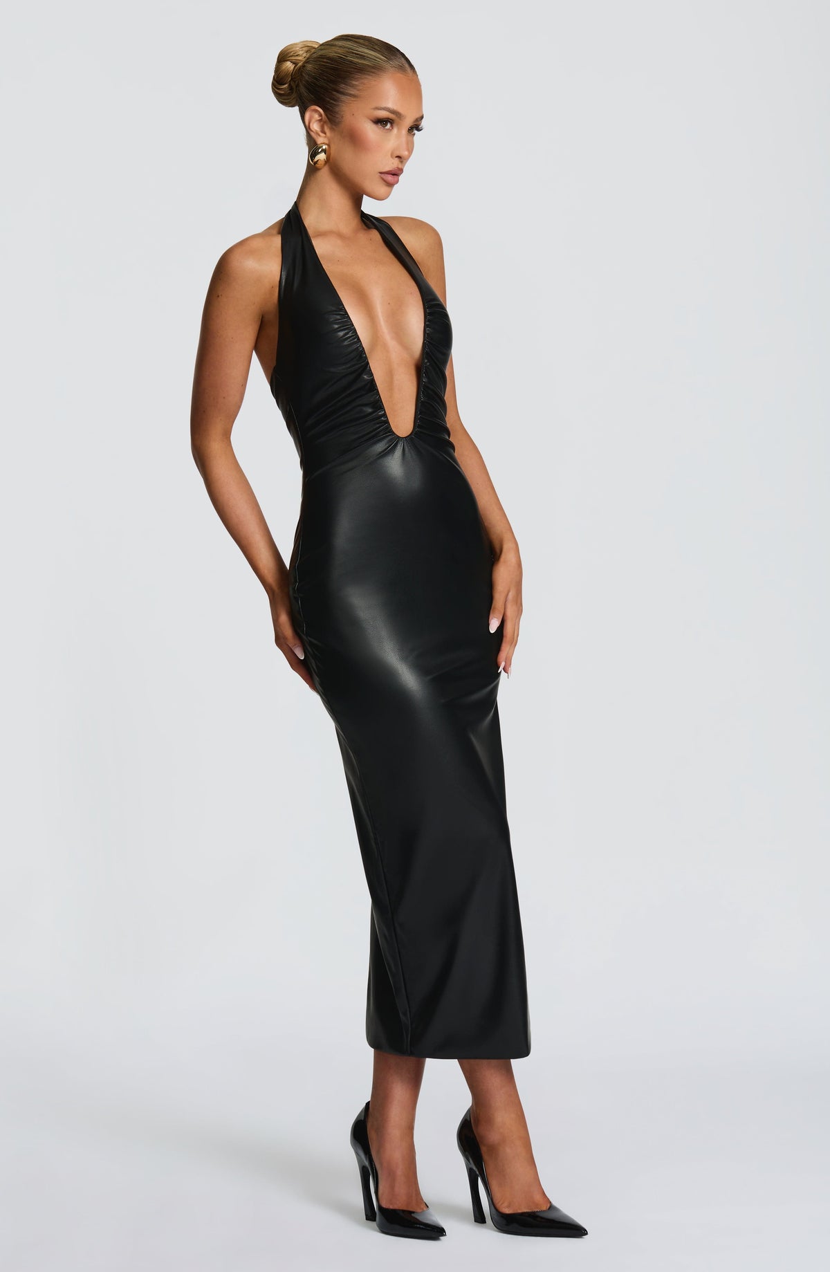 Ainsley Midi Dress - Black - Napalia