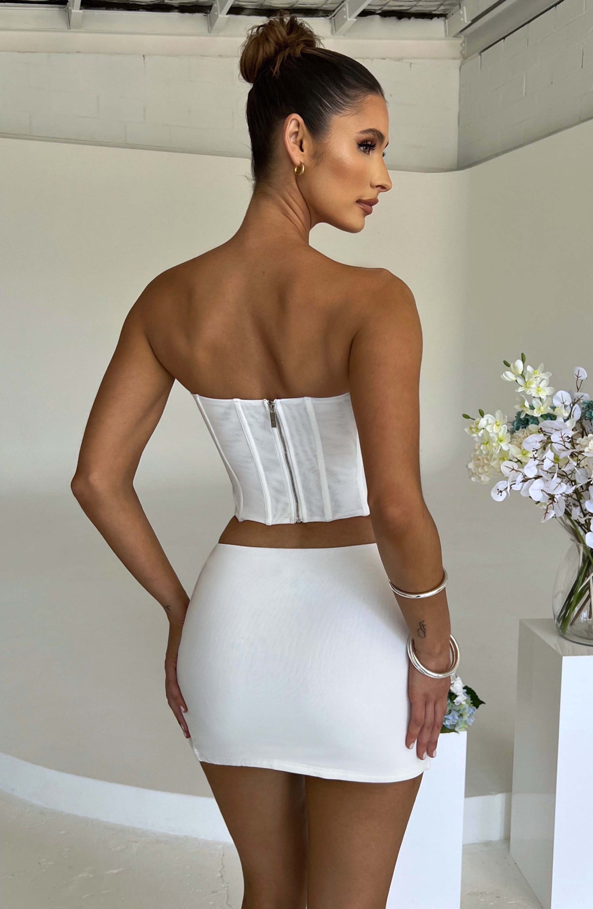 Alina Mini Skirt - White - Napalia