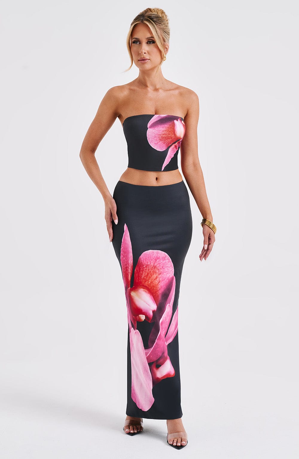 Allegra Top - Black Floral Print - Napalia