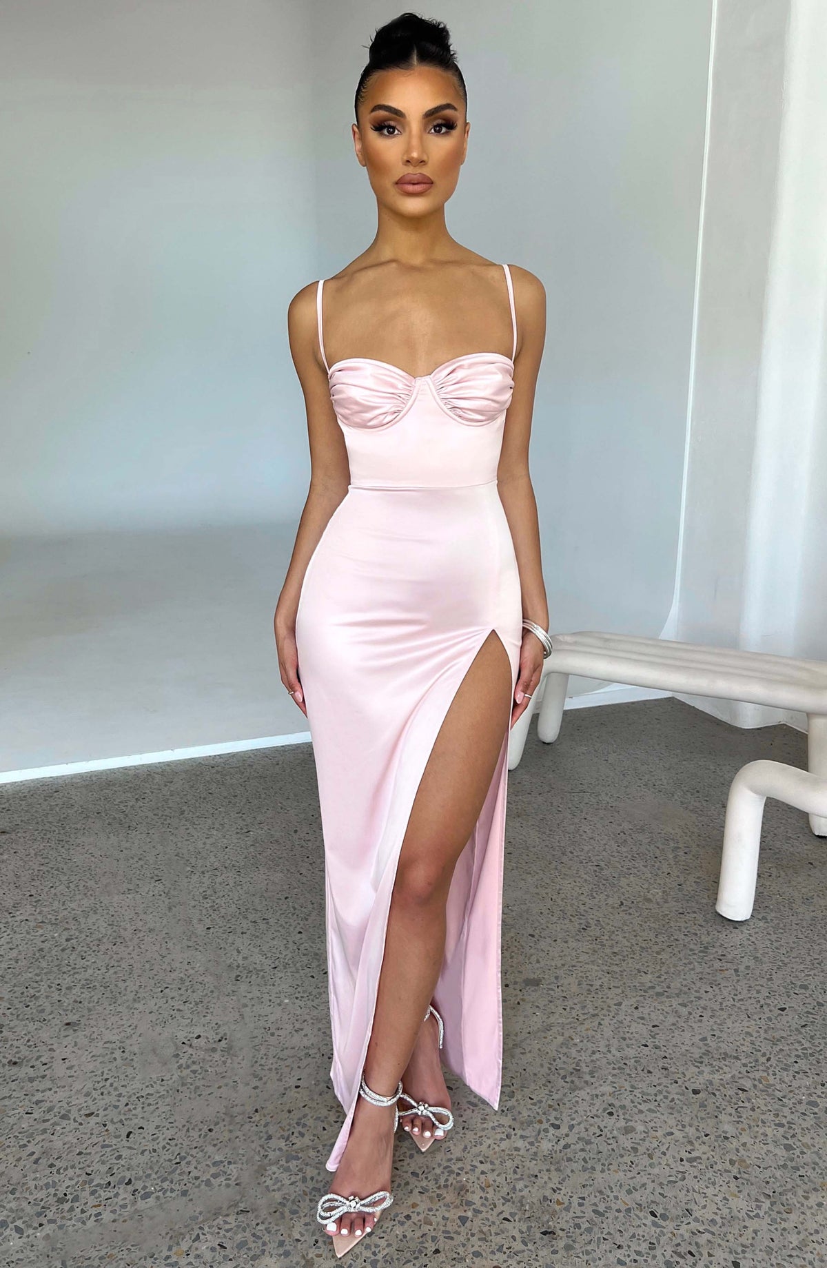 Alora Maxi Dress - Blush - Napalia