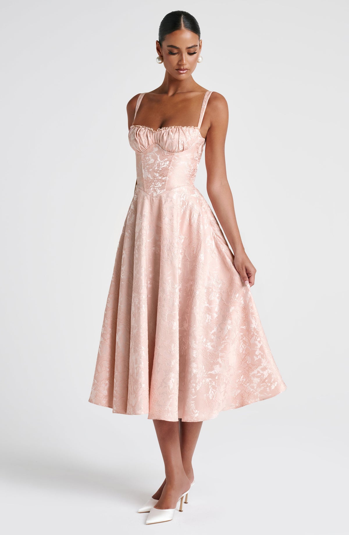 Amity Midi Dress - Soft Peach - Napalia