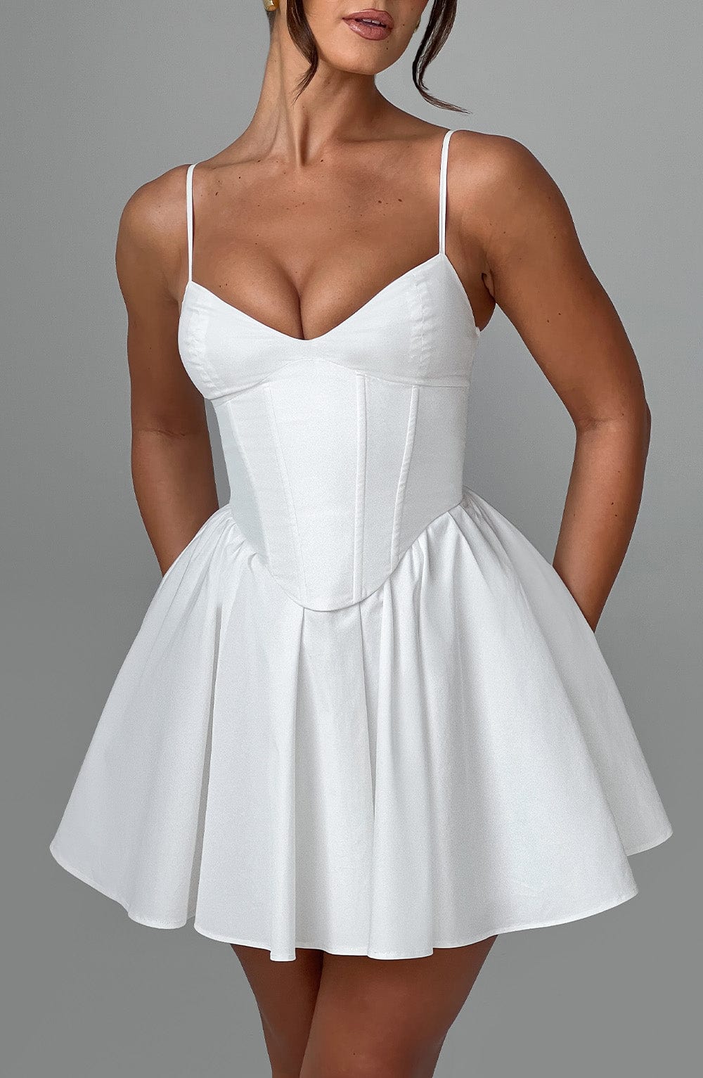 Analeigh Mini Dress - Ivory - Napalia