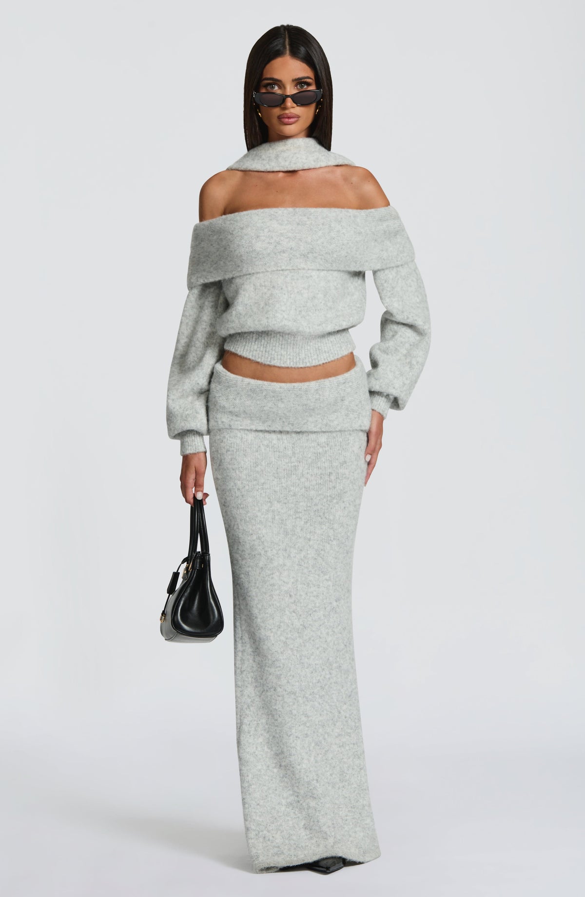 Andie Top - Light Grey Marl - Napalia