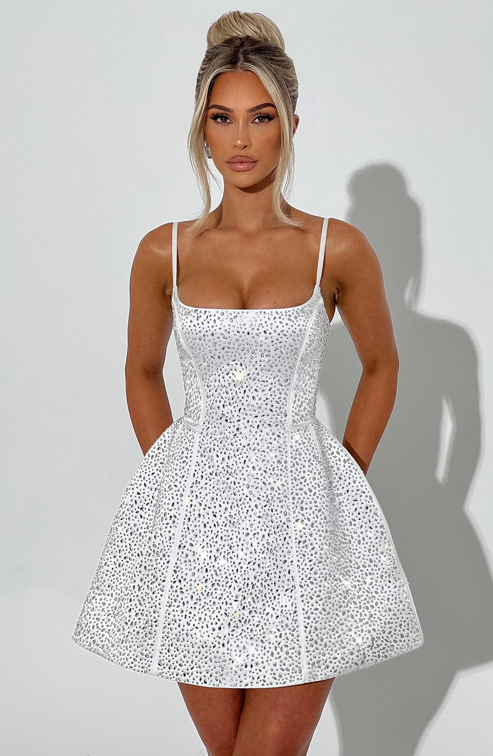 Angelique Mini Dress - Ivory - Napalia
