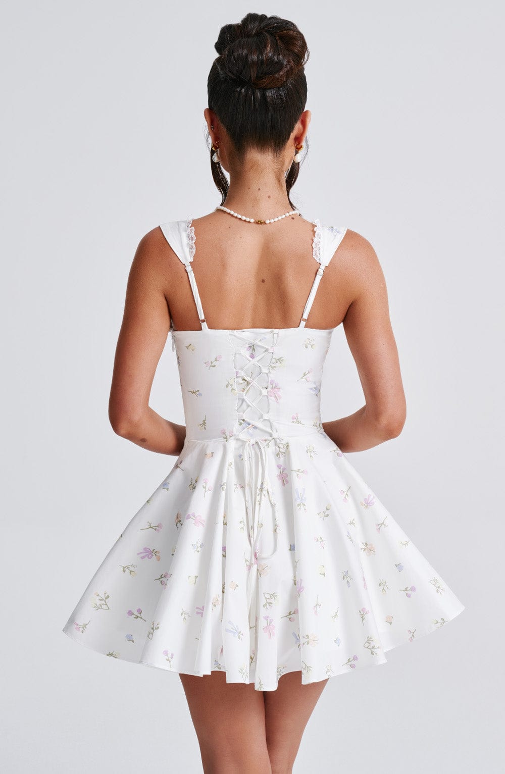 Antonella Mini Dress - Multi Floral Print - Napalia