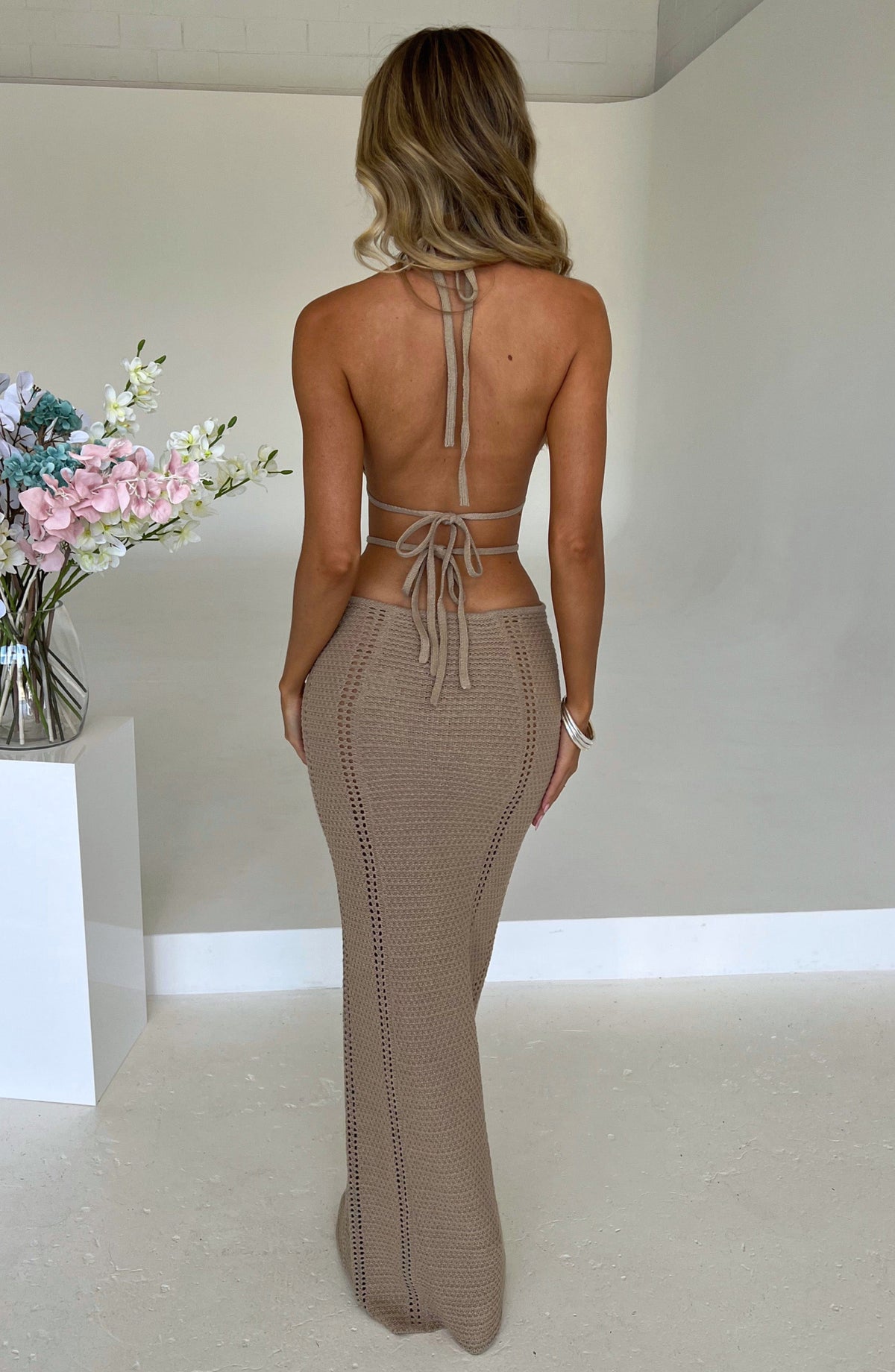 Arabella Maxi Dress - Beige - Napalia