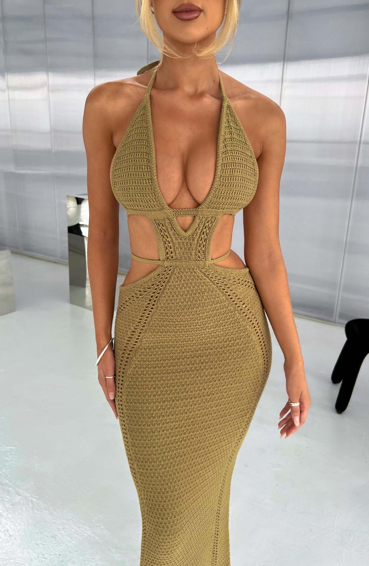 Arabella Maxi Dress - Khaki - Napalia