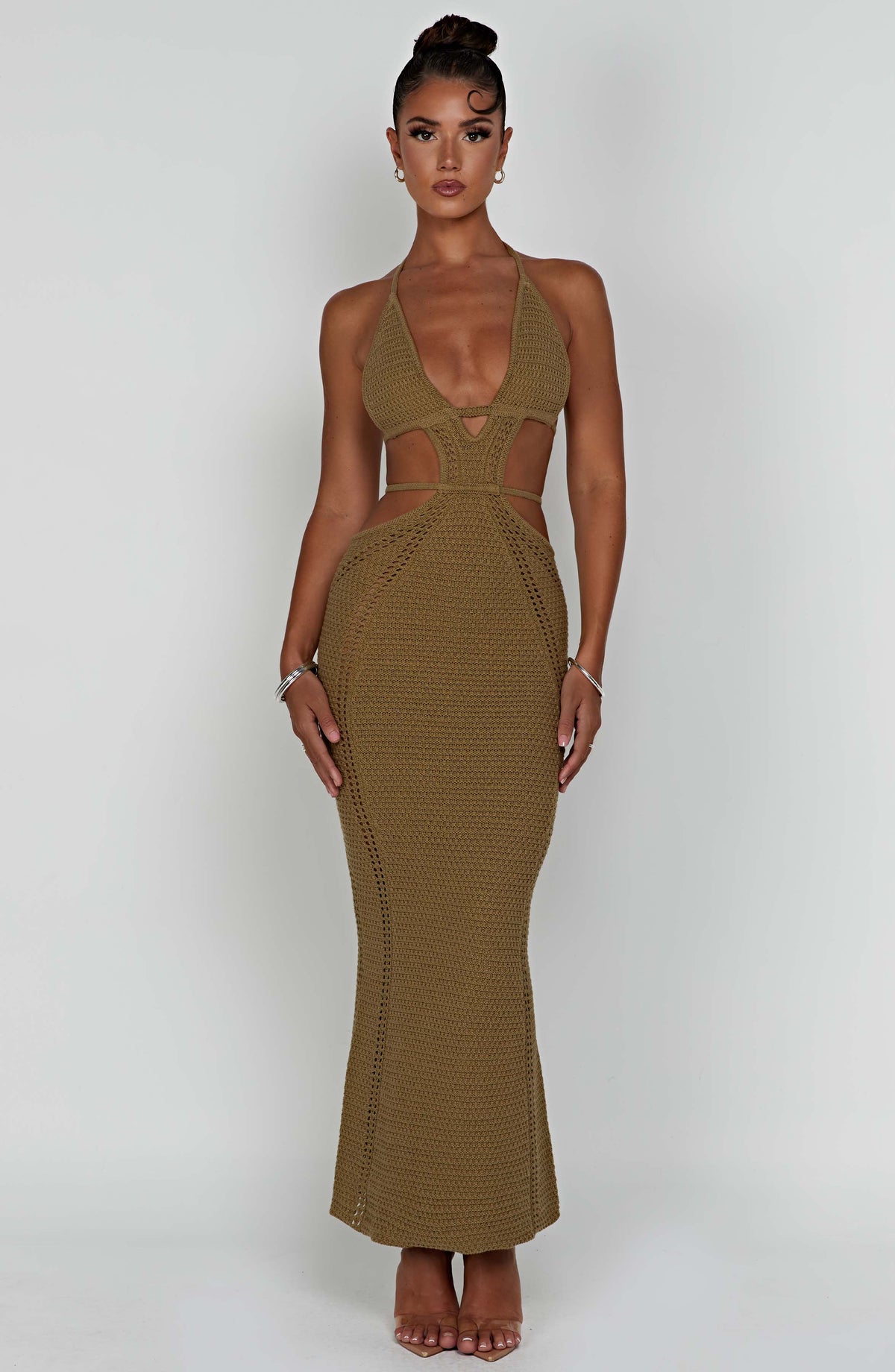 Arabella Maxi Dress - Khaki - Napalia