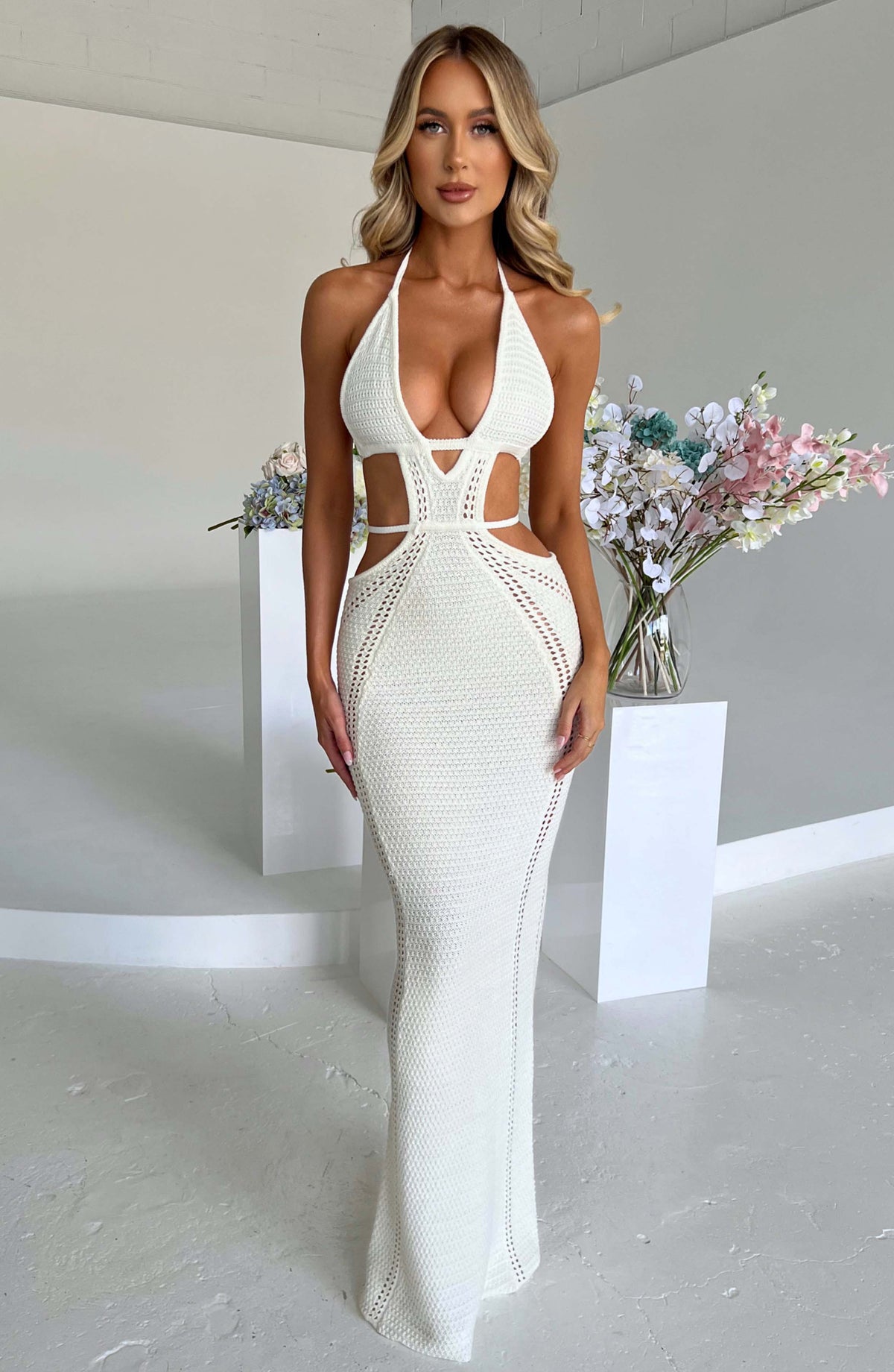 Arabella Maxi Dress - White - Napalia