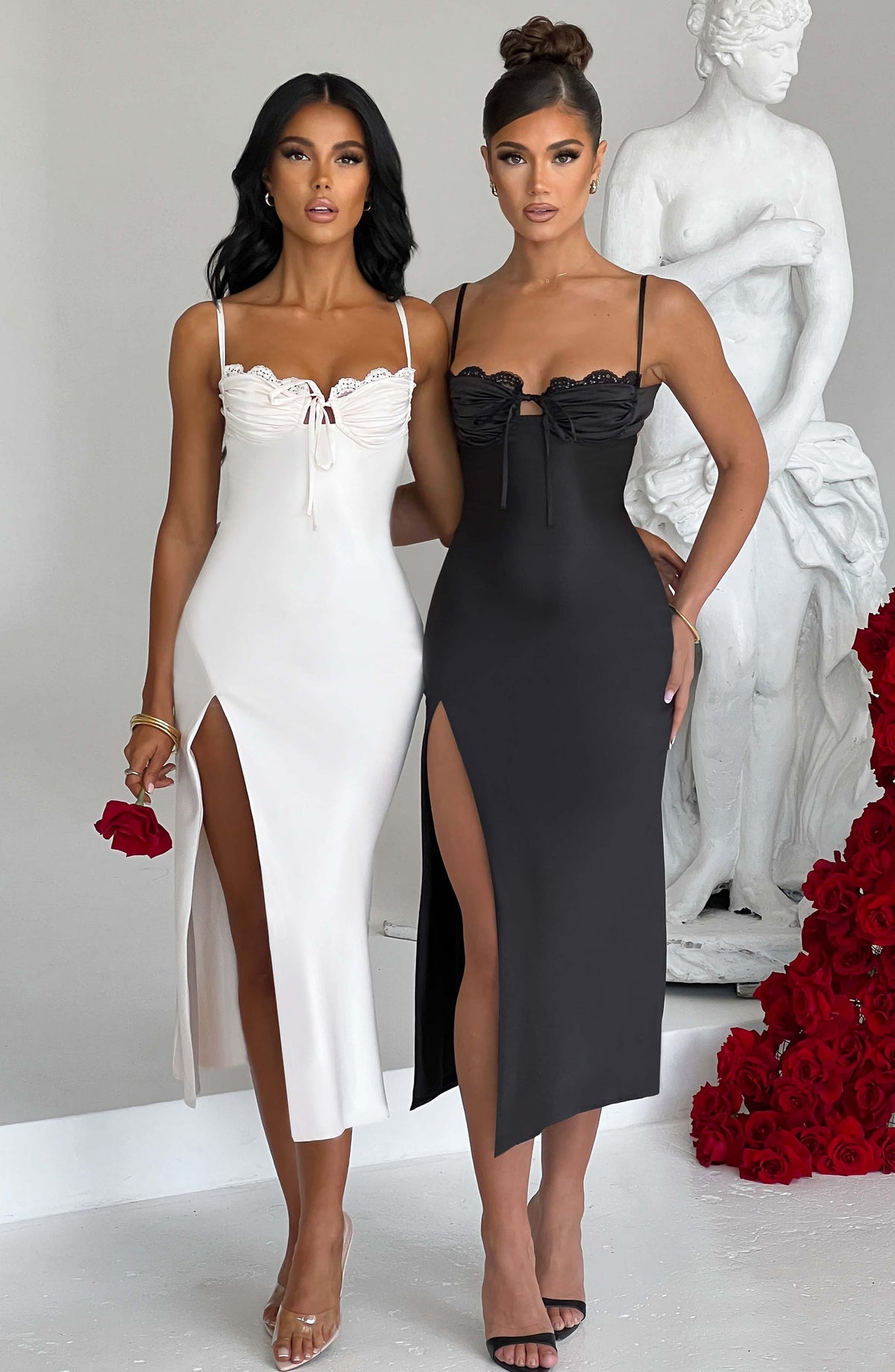Ardelle Midi Dress - Black - Napalia