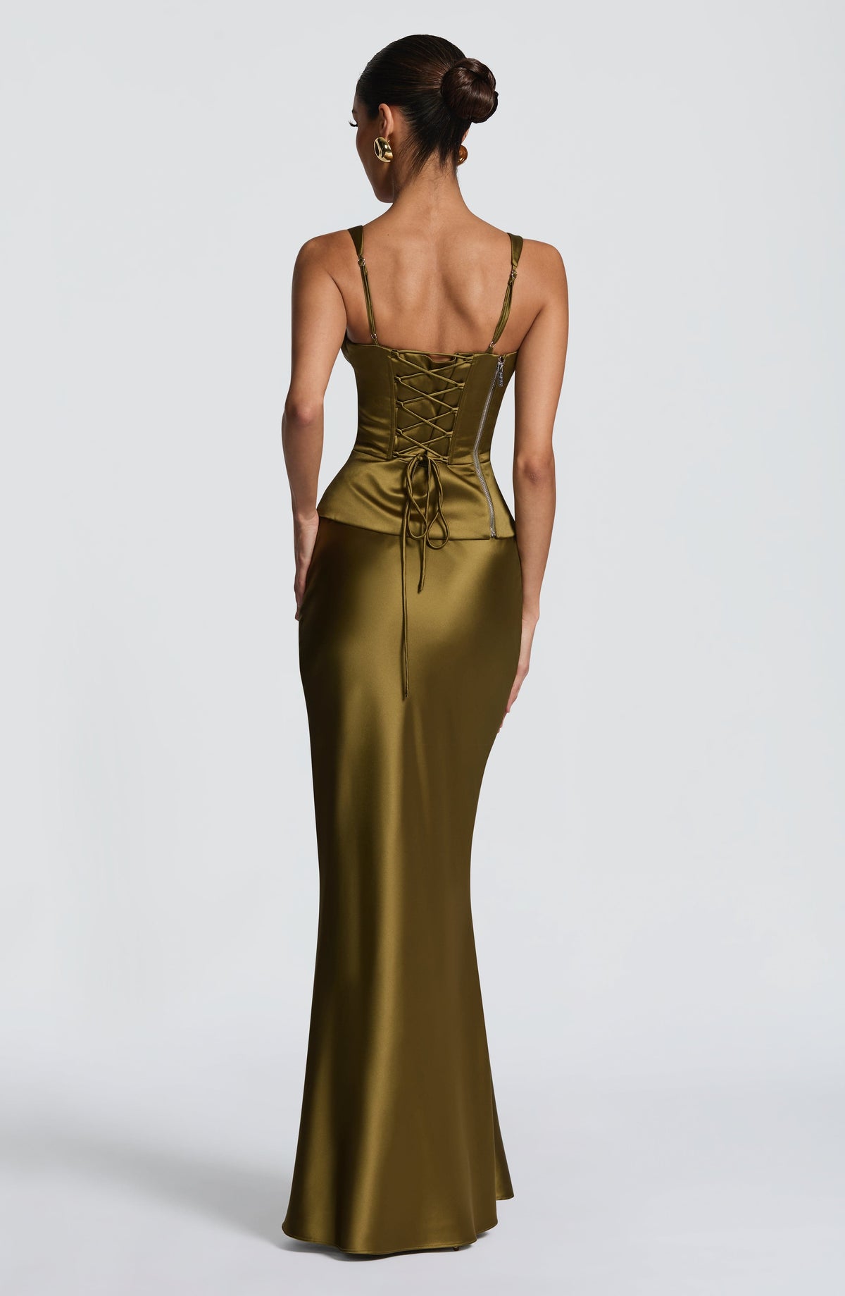 Atlanta Maxi Skirt - Deep Olive - Napalia
