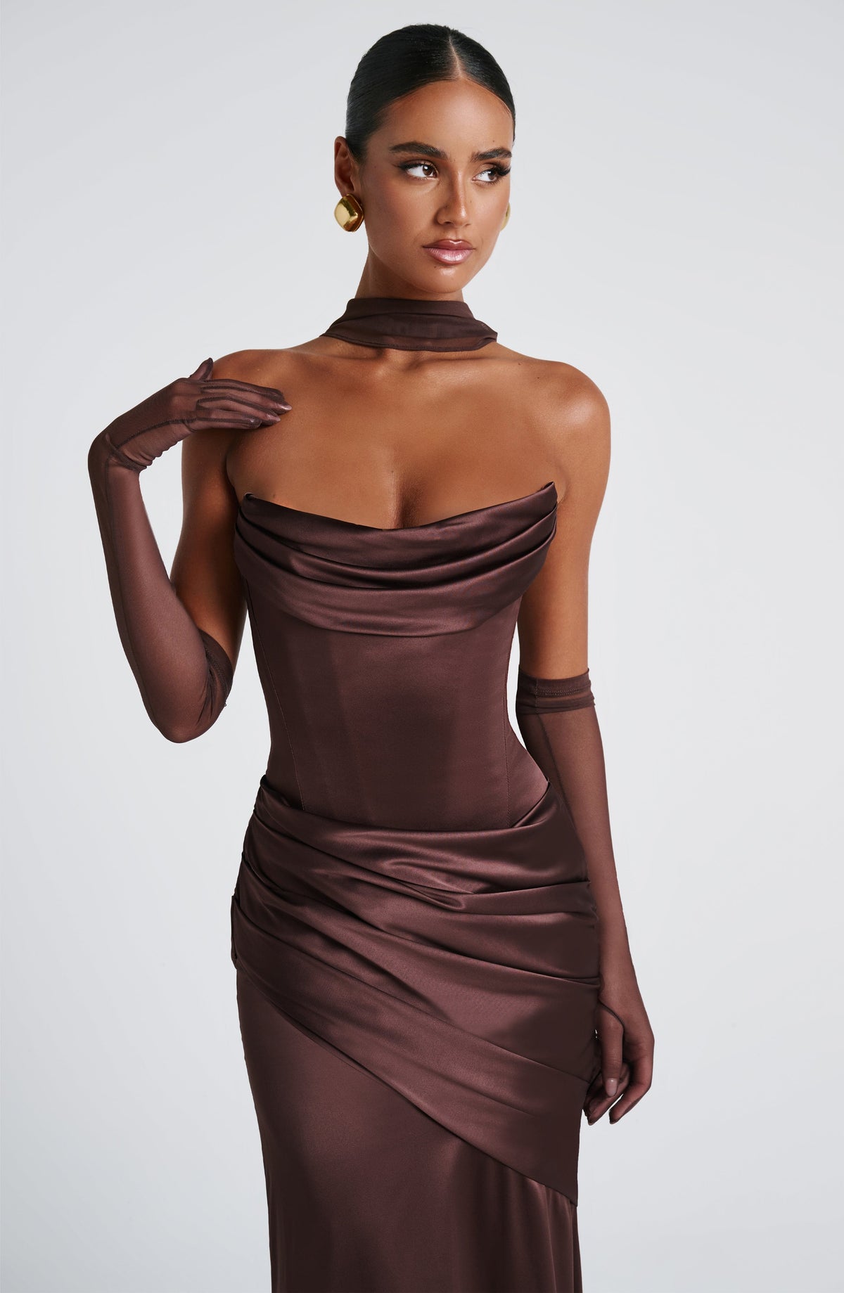 Ayla Scarf - Plum Brown - Napalia