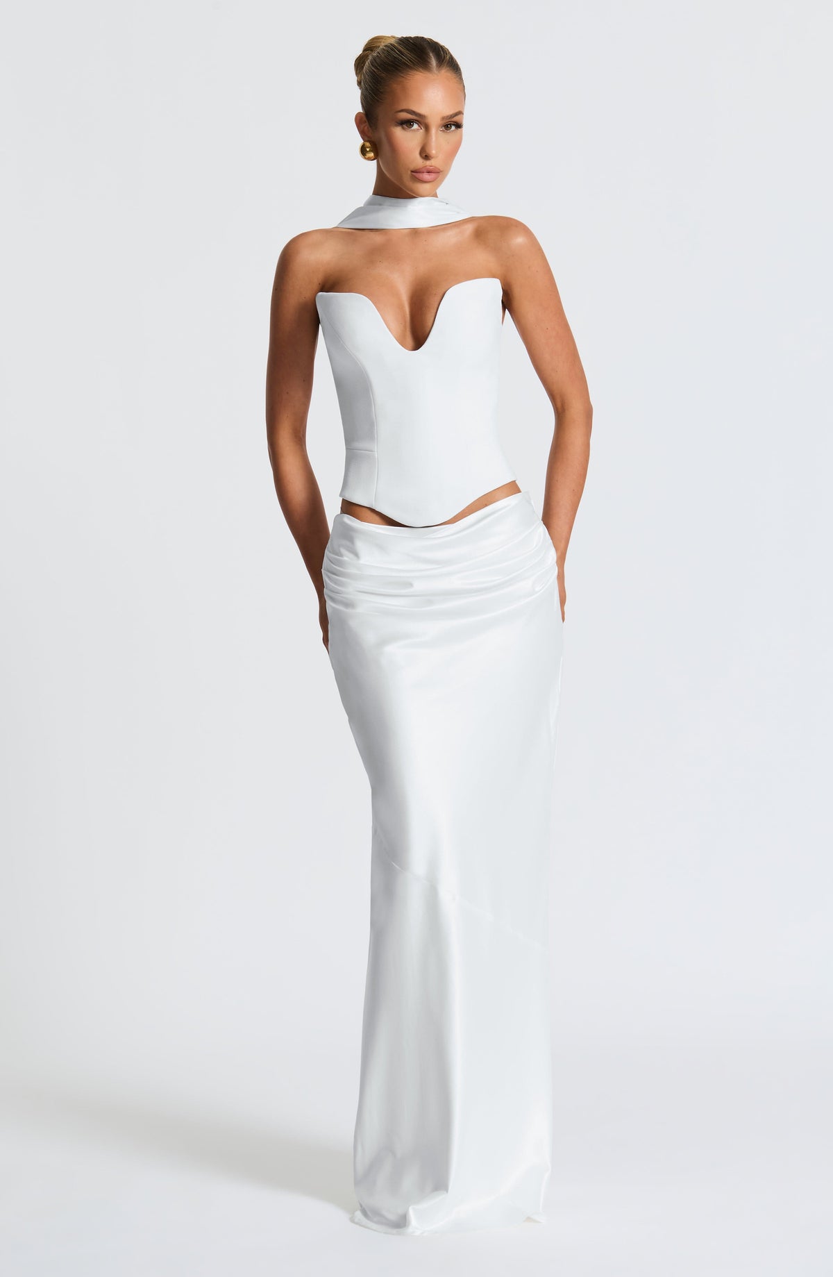 Bernadette Maxi Skirt - Ivory - Napalia