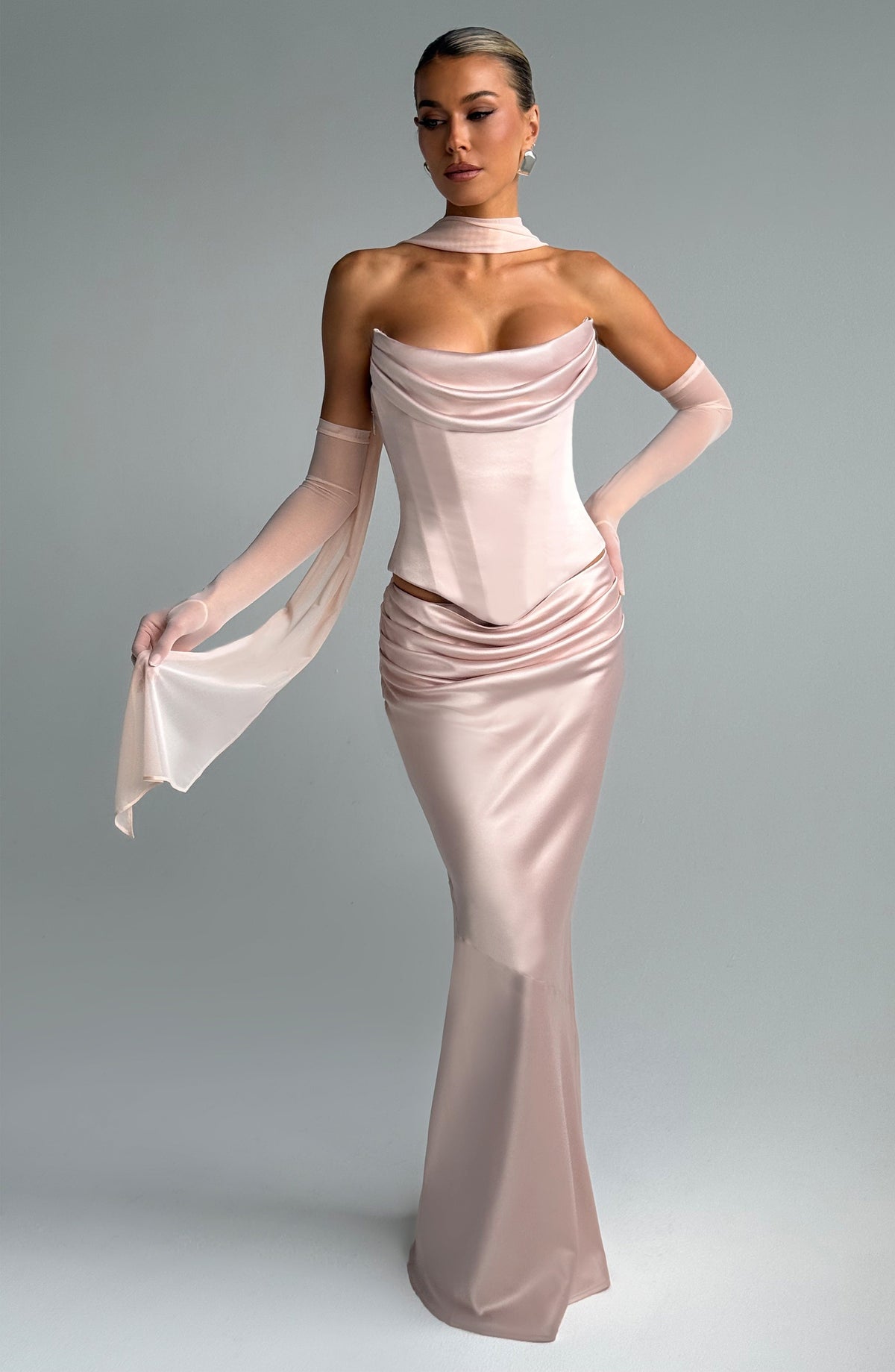 Bernadette Maxi Skirt - Soft Peach - Napalia