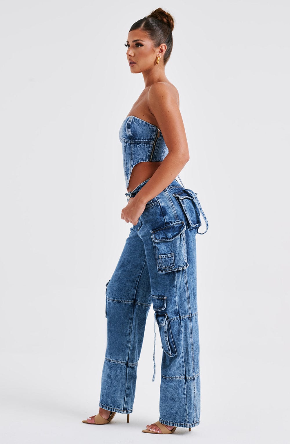 Brooklyn Cargo Pant - Dark Wash - Napalia