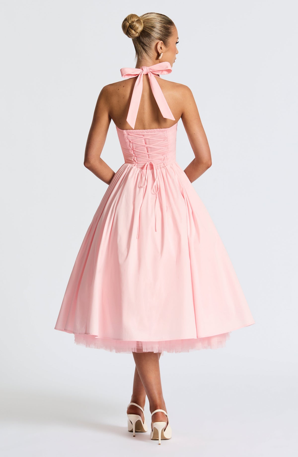 Cressida Midi Dress - Blush - Napalia