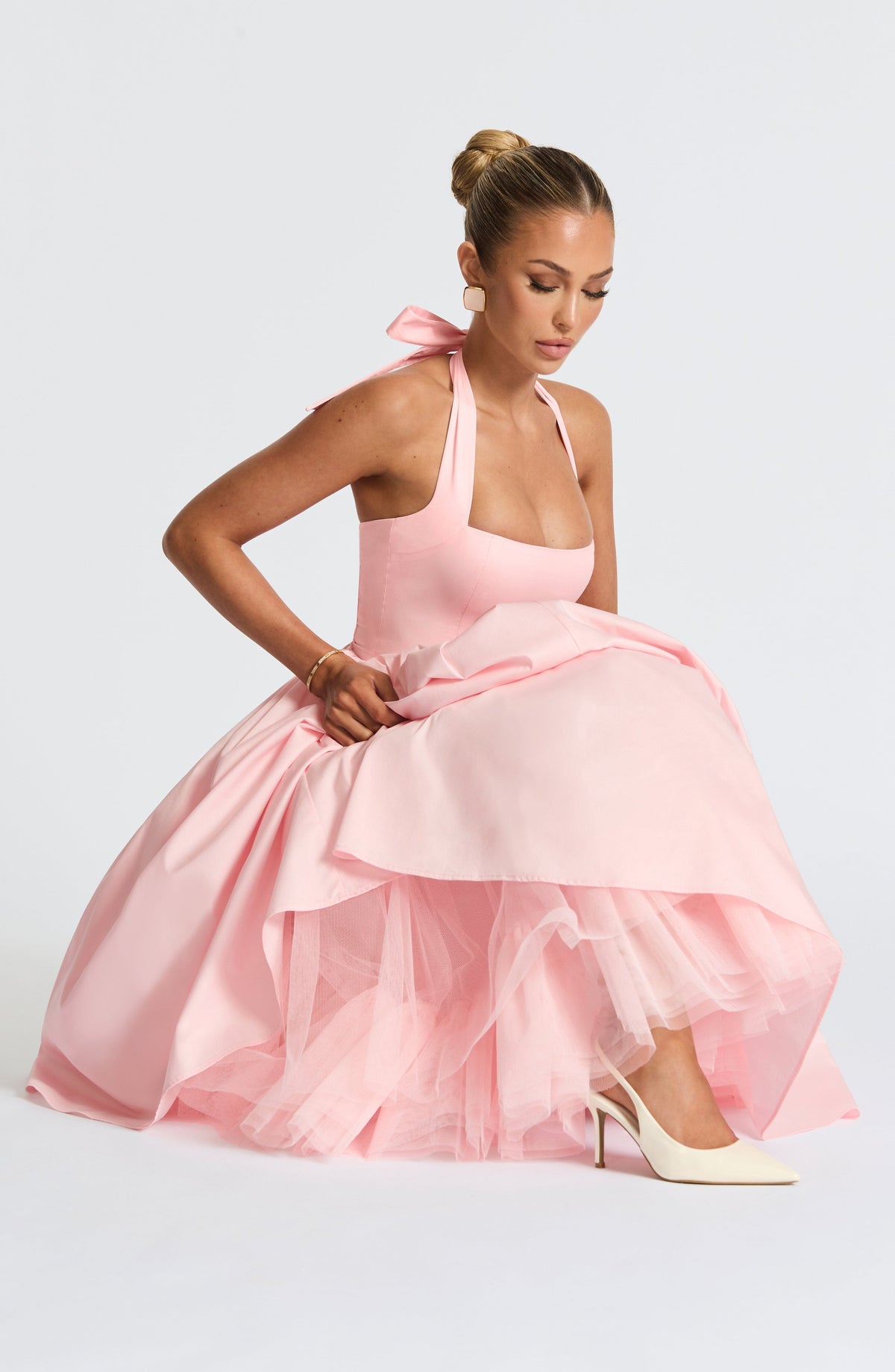 Cressida Midi Dress - Blush - Napalia