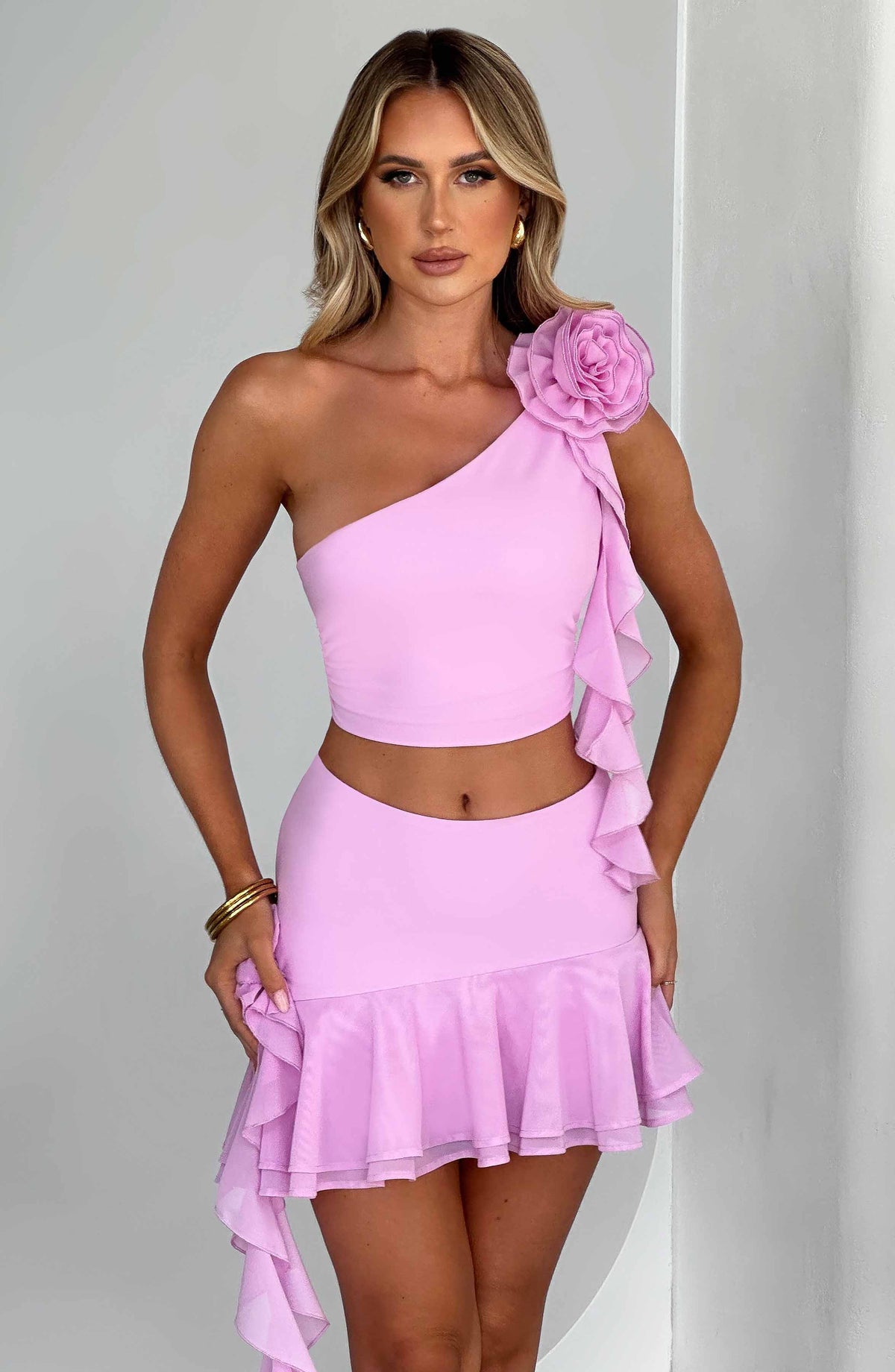 Daina Mini Skirt - Pink - Napalia