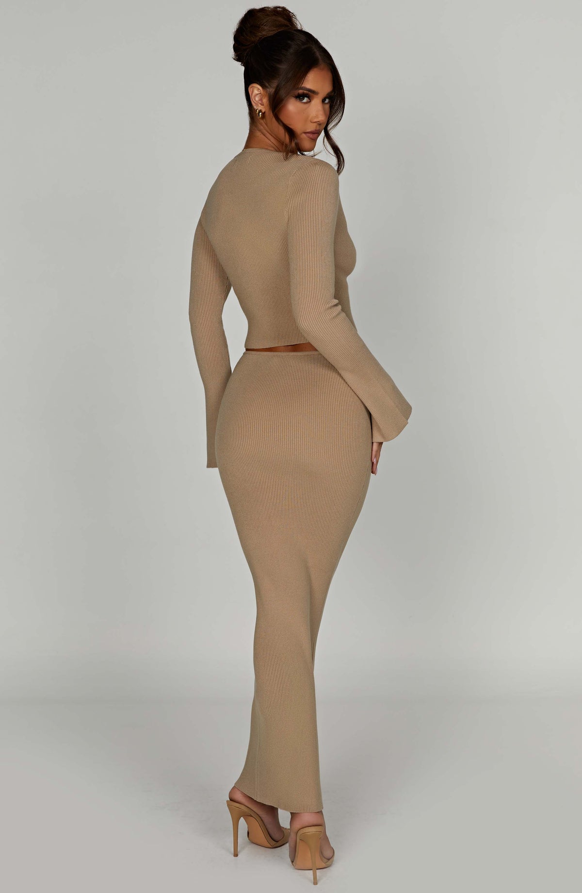 Elia Maxi Skirt - Beige - Napalia