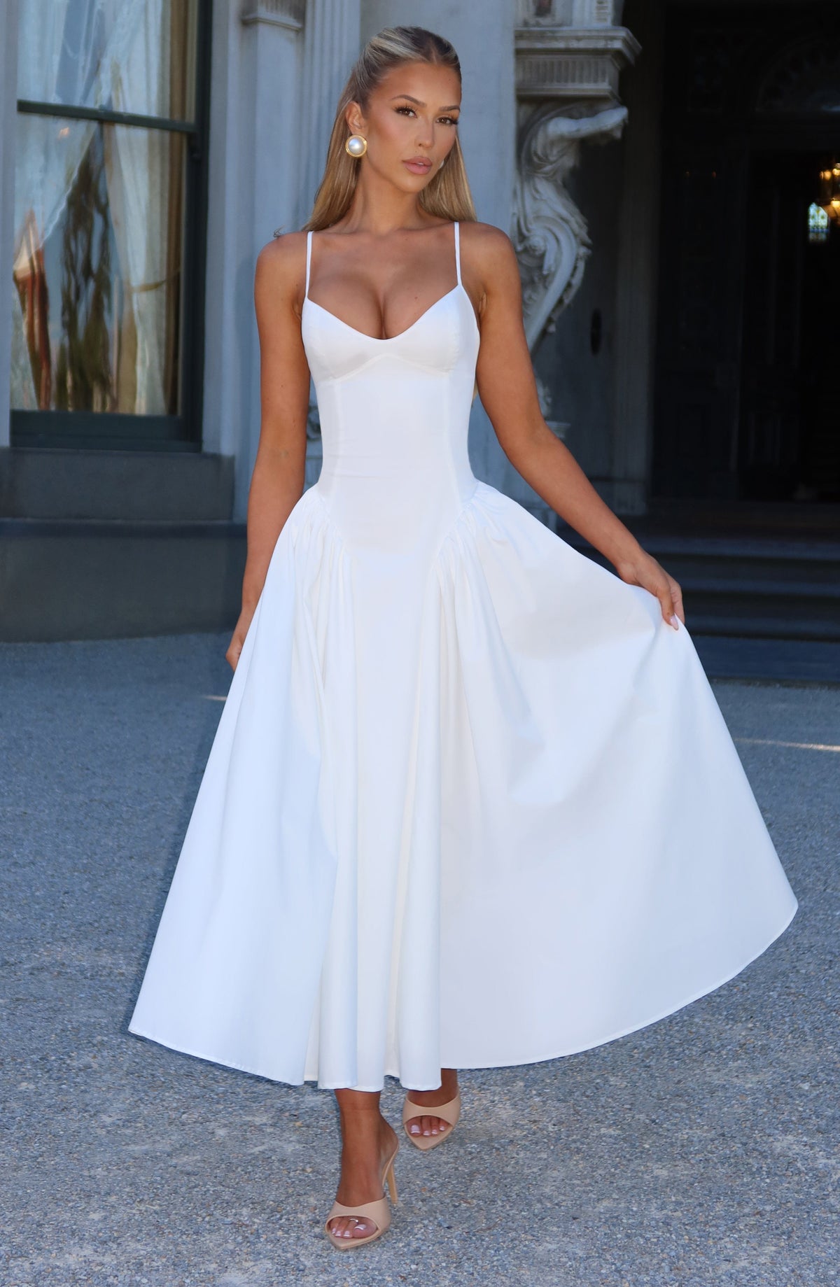 Emerson Midi Dress - Ivory - Napalia