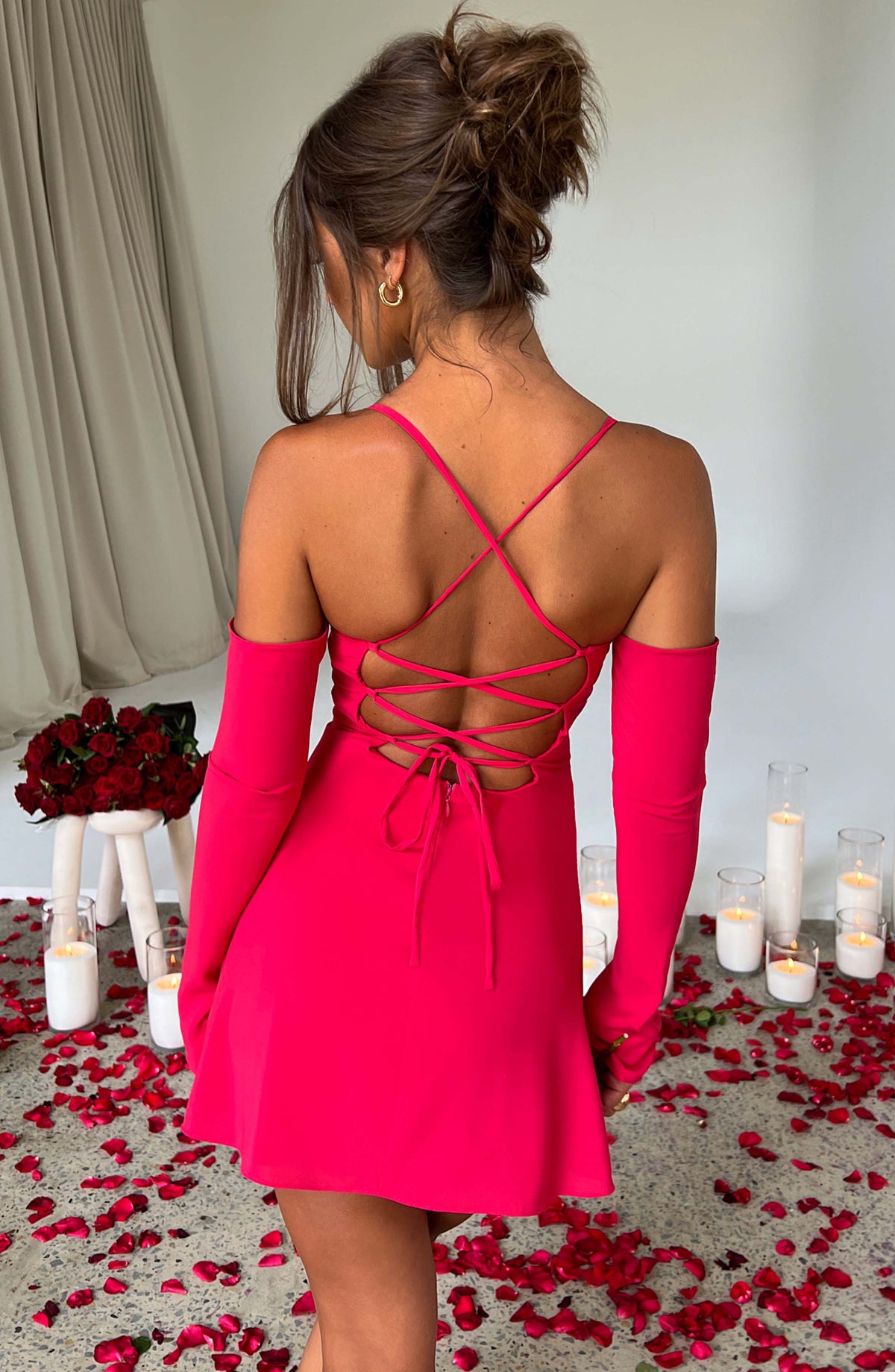Fiona Mini Dress - Pink - Napalia