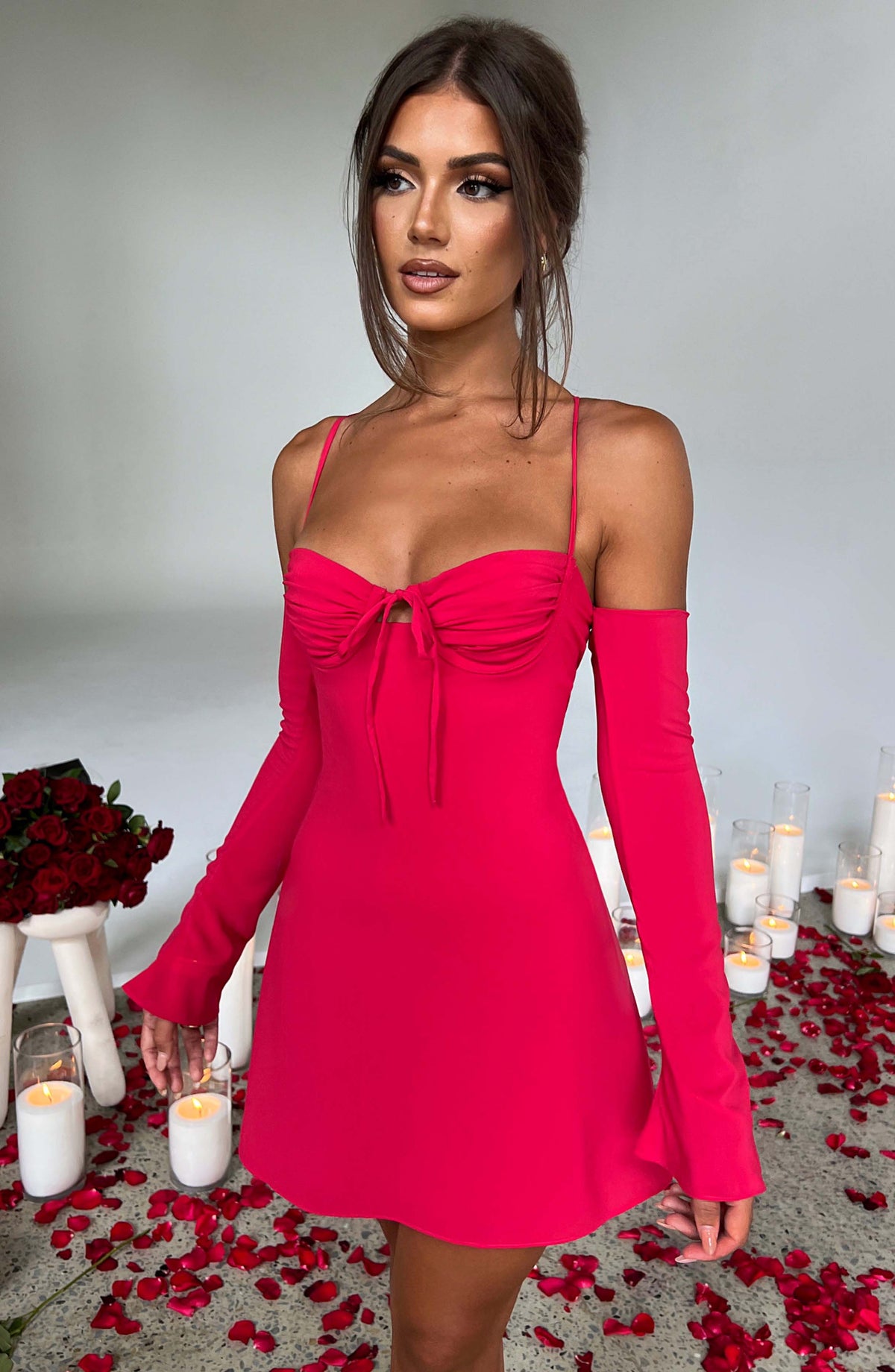 Fiona Mini Dress - Pink - Napalia