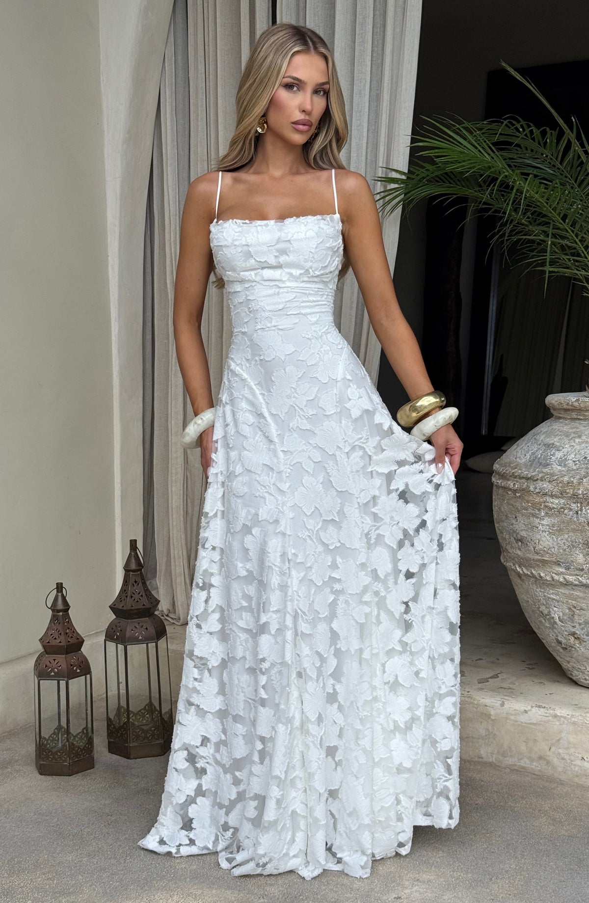 Francis Maxi Dress - Ivory - Napalia