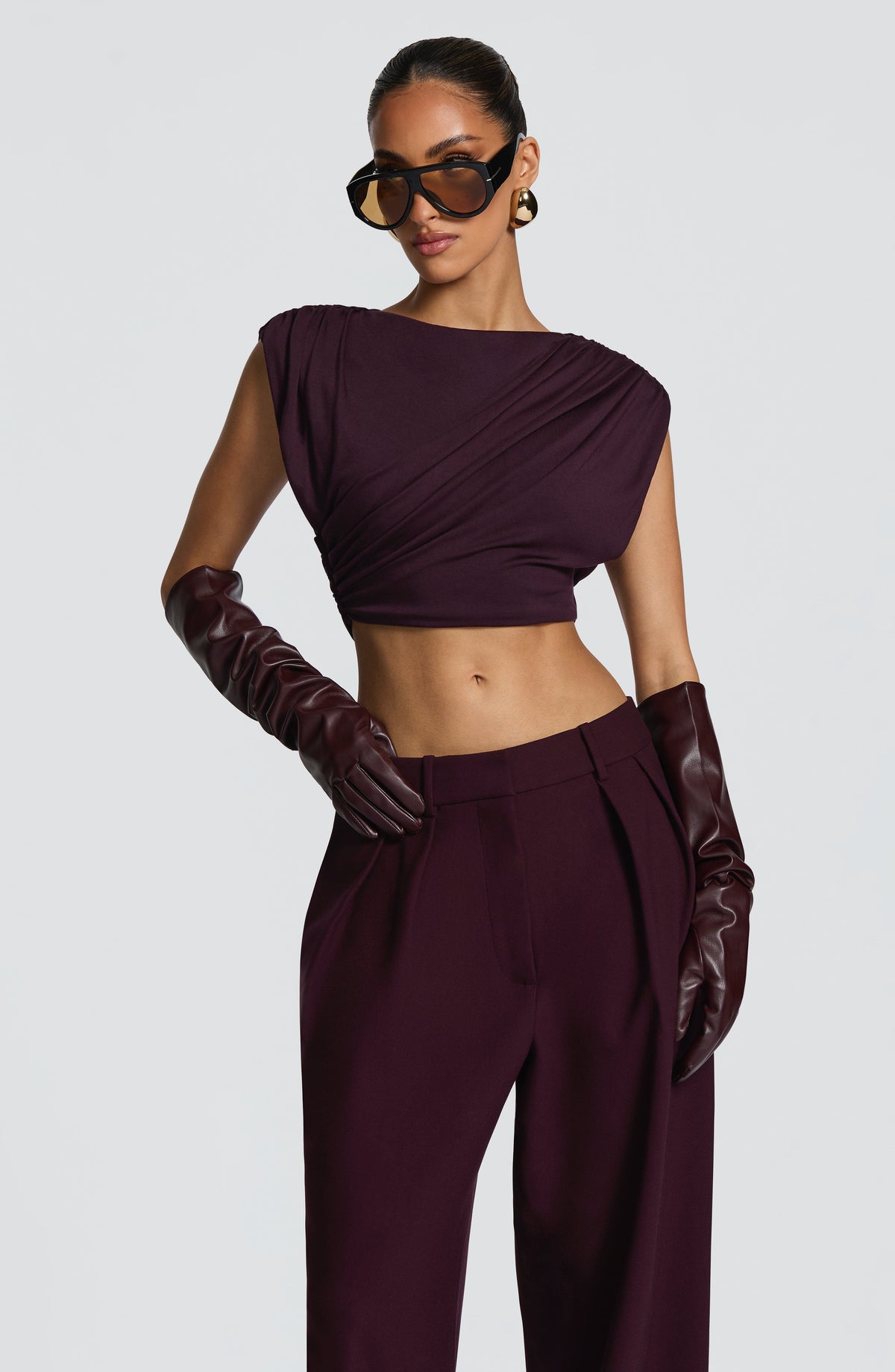 Frankie Gloves - Plum - Napalia