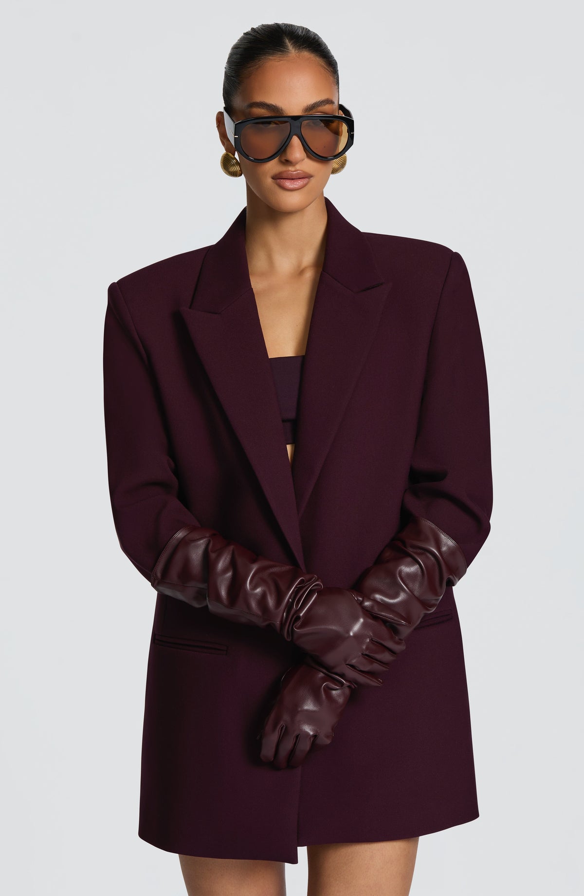 Frankie Gloves - Plum - Napalia