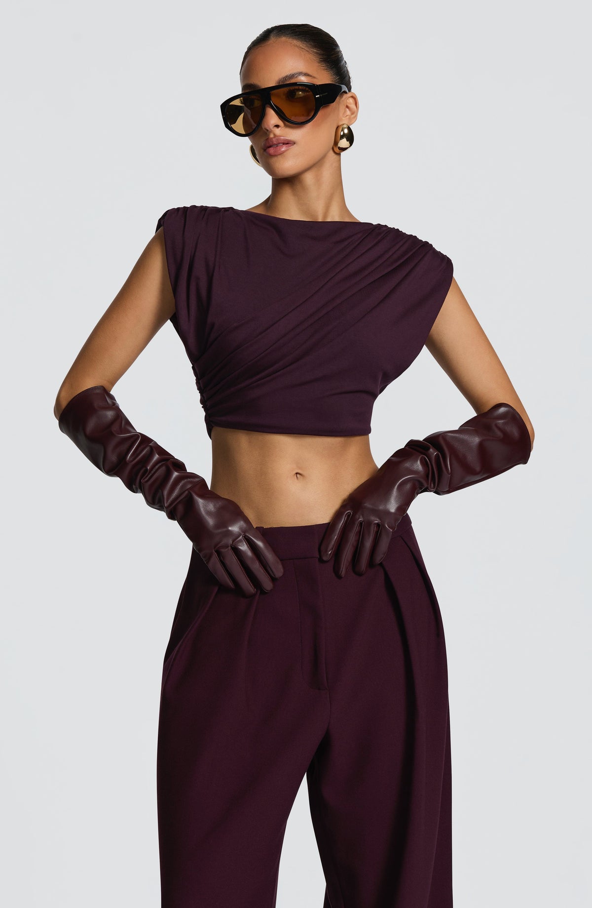 Frankie Gloves - Plum - Napalia