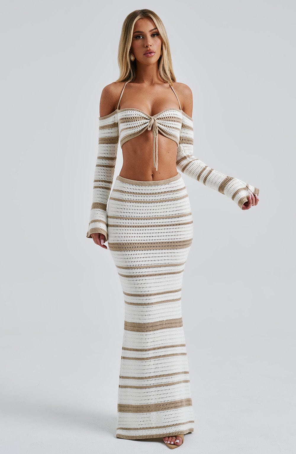 Georgia Top - Beige/White - Napalia
