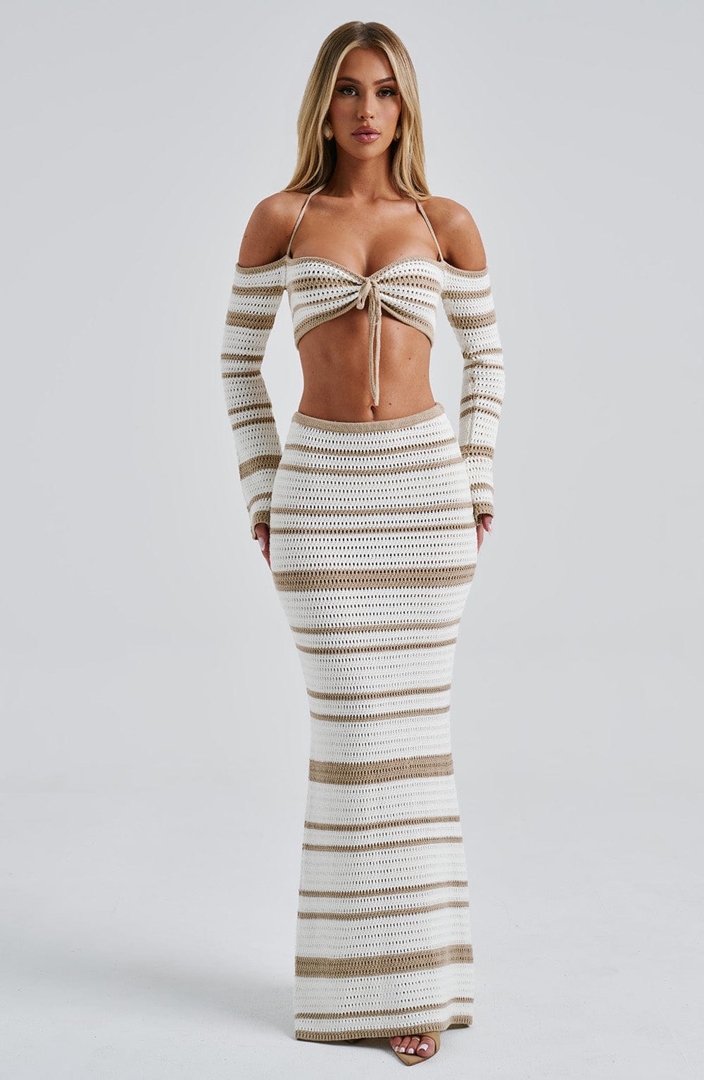 Georgia Top - Beige/White - Napalia