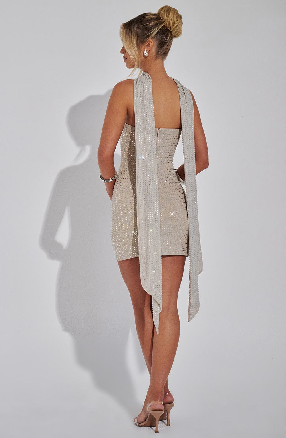 Ginni Mini Dress - Silver/Nude - Napalia