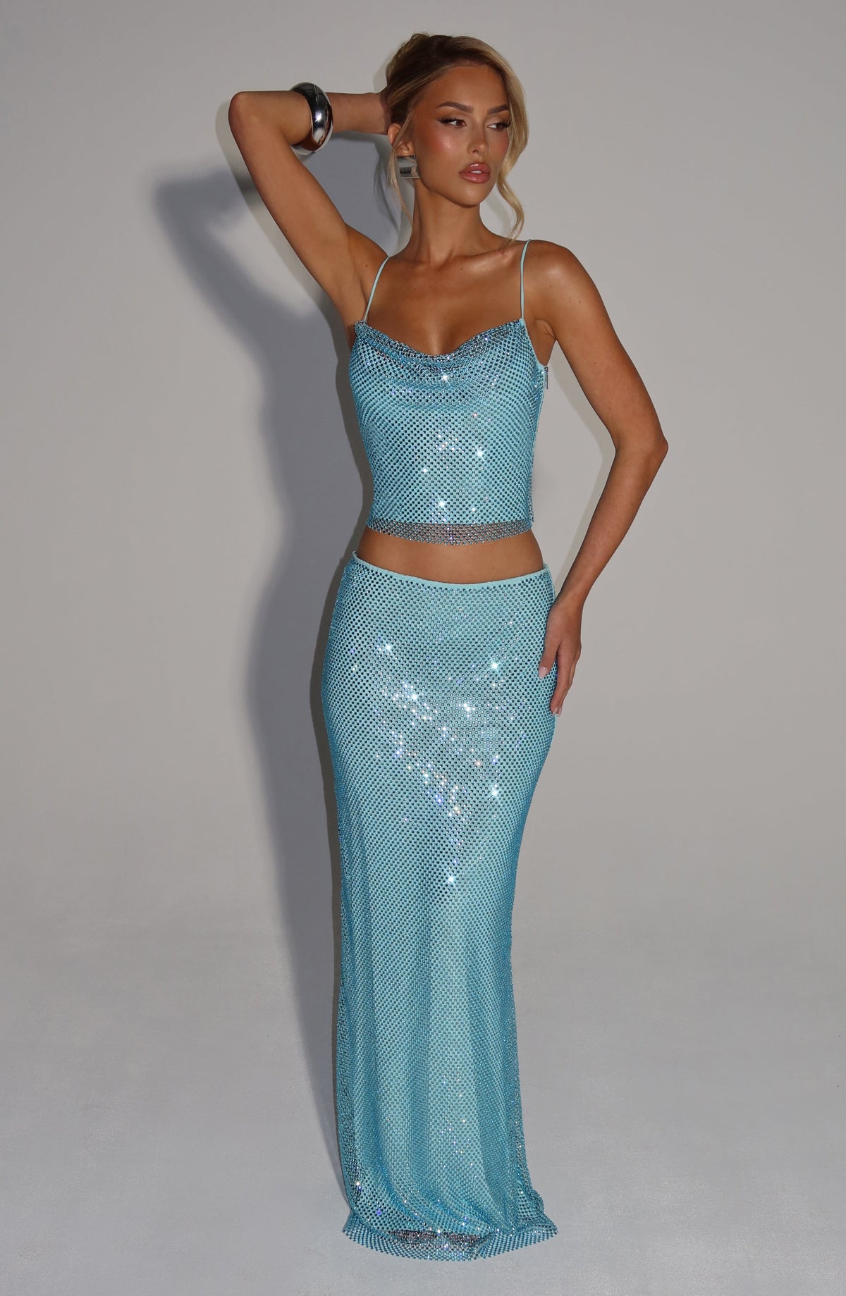 Hali Maxi Skirt - Aqua - Napalia
