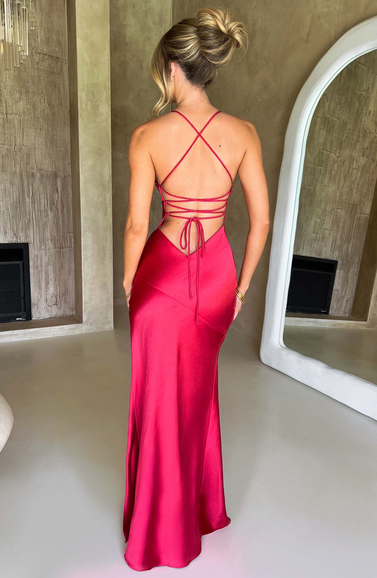 Isobel Maxi Dress - Red - Napalia