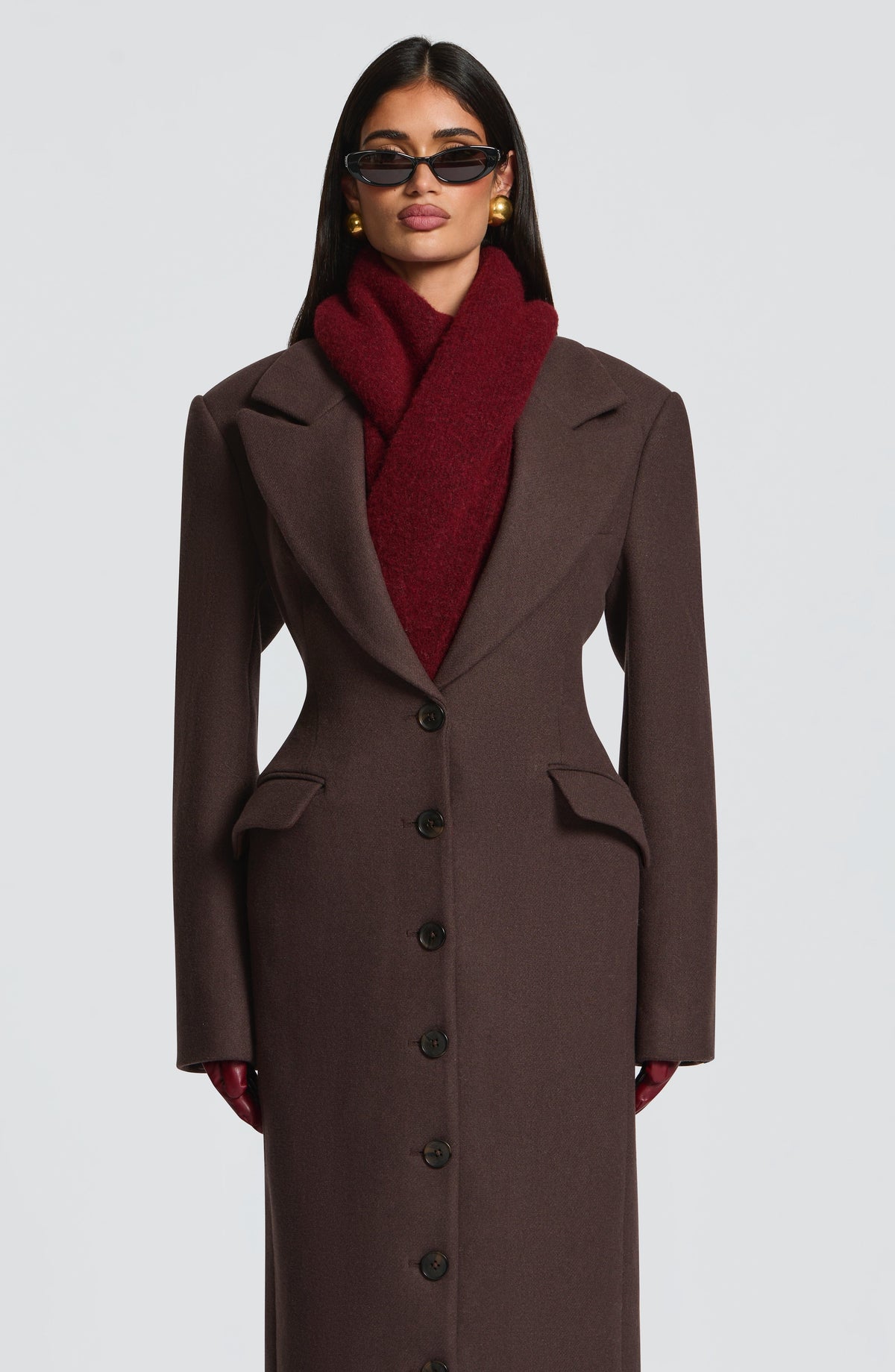 Jeanie Scarf - Burgundy - Napalia