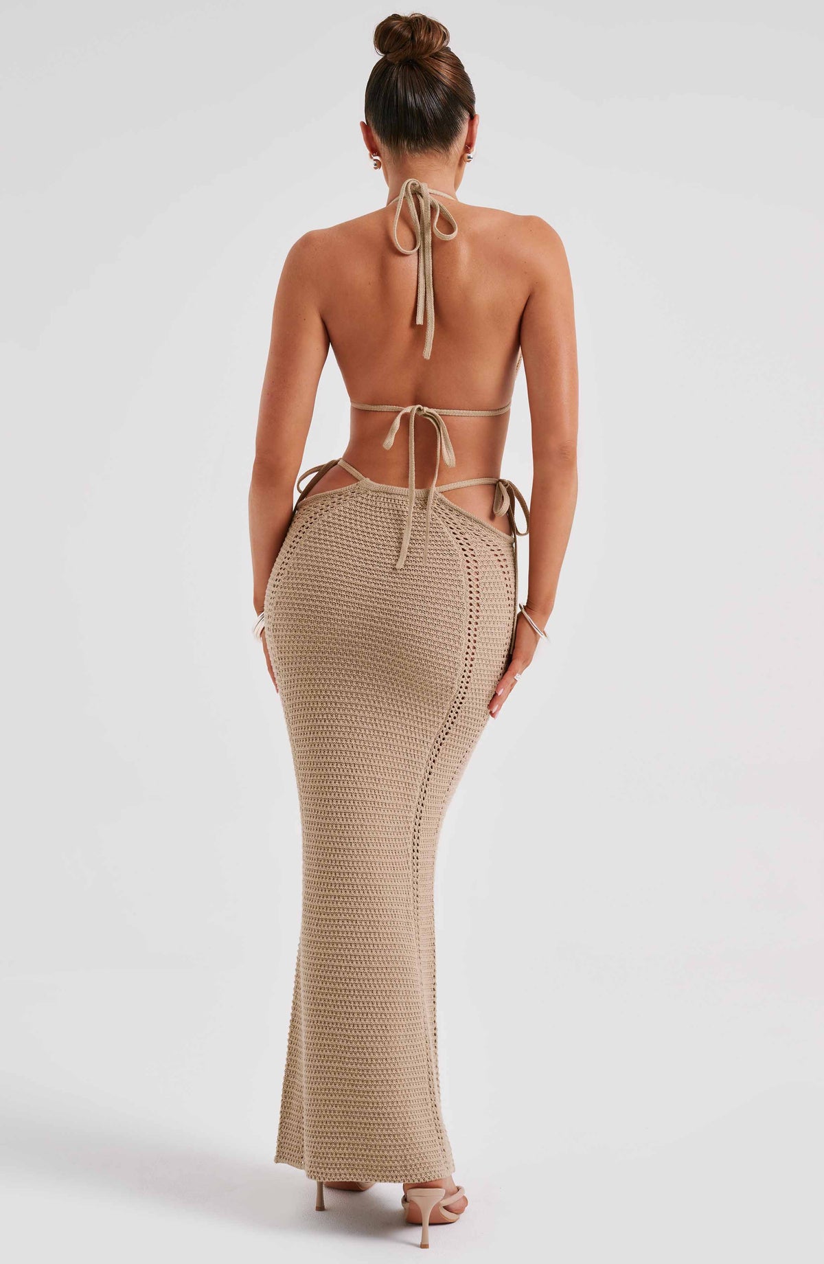 Jia Maxi Skirt - Beige - Napalia
