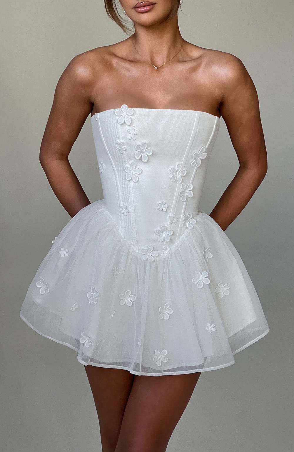 Justina Playsuit - Ivory - Napalia