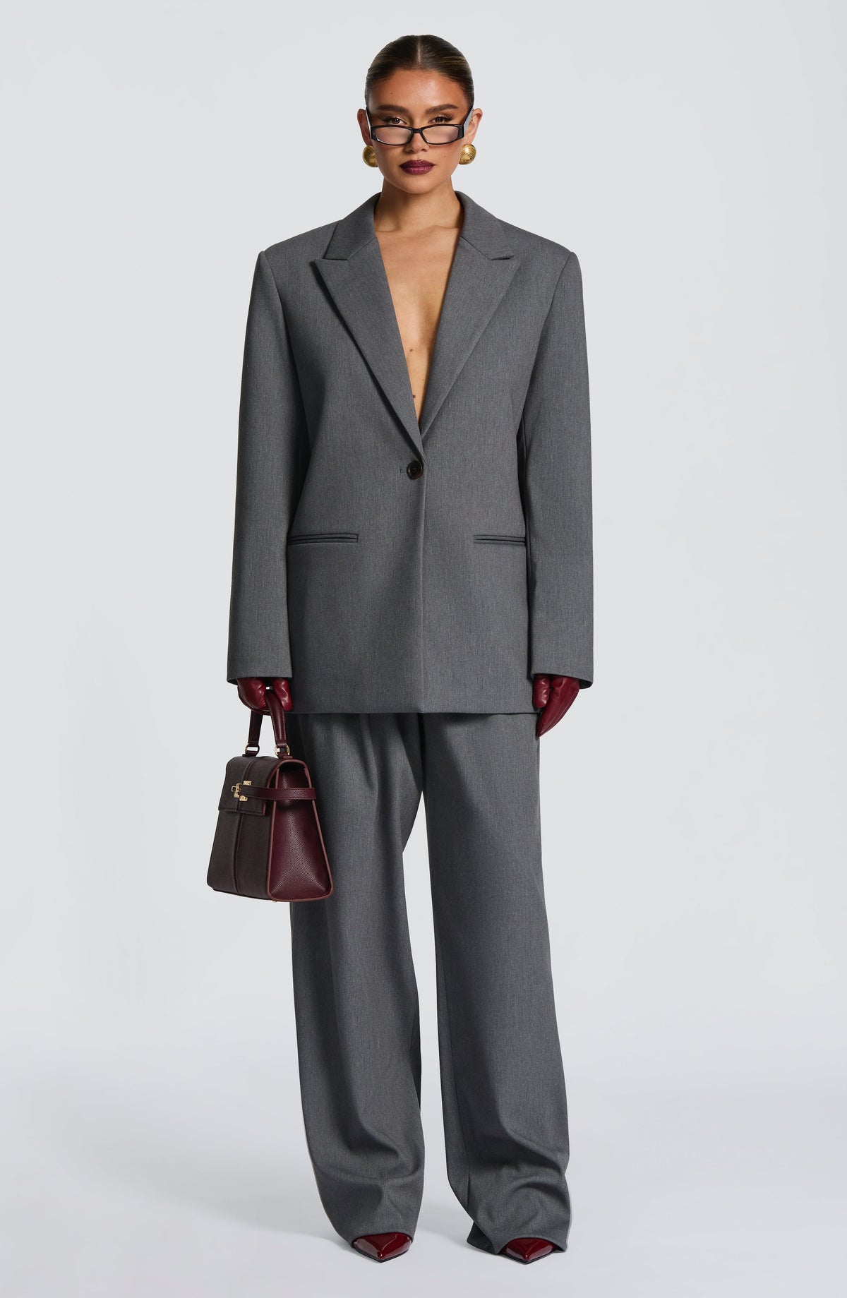Kirsty Pants - Grey Marl - Napalia