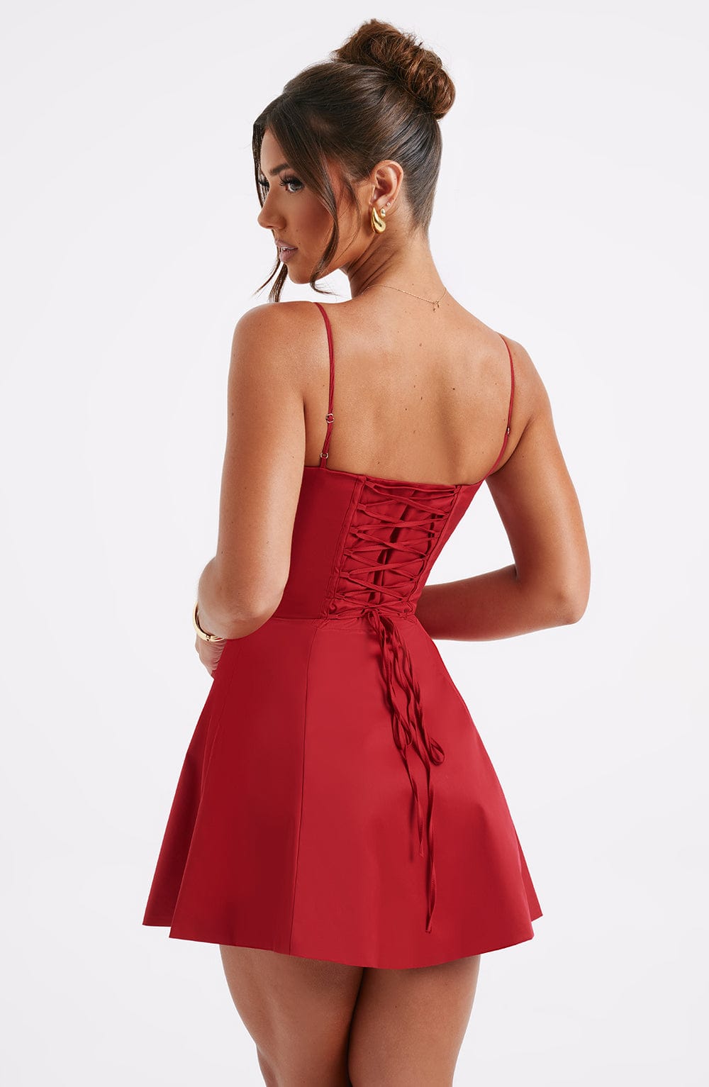 Lacey Mini Dress - Red - Napalia
