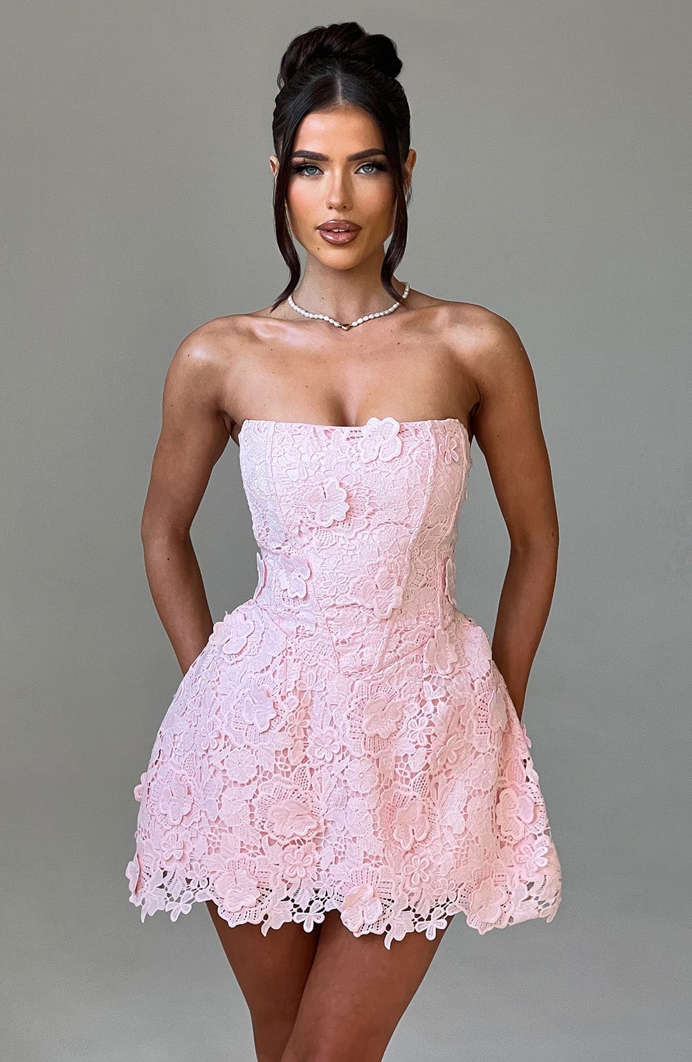 Leona Mini Dress - Blush - Napalia