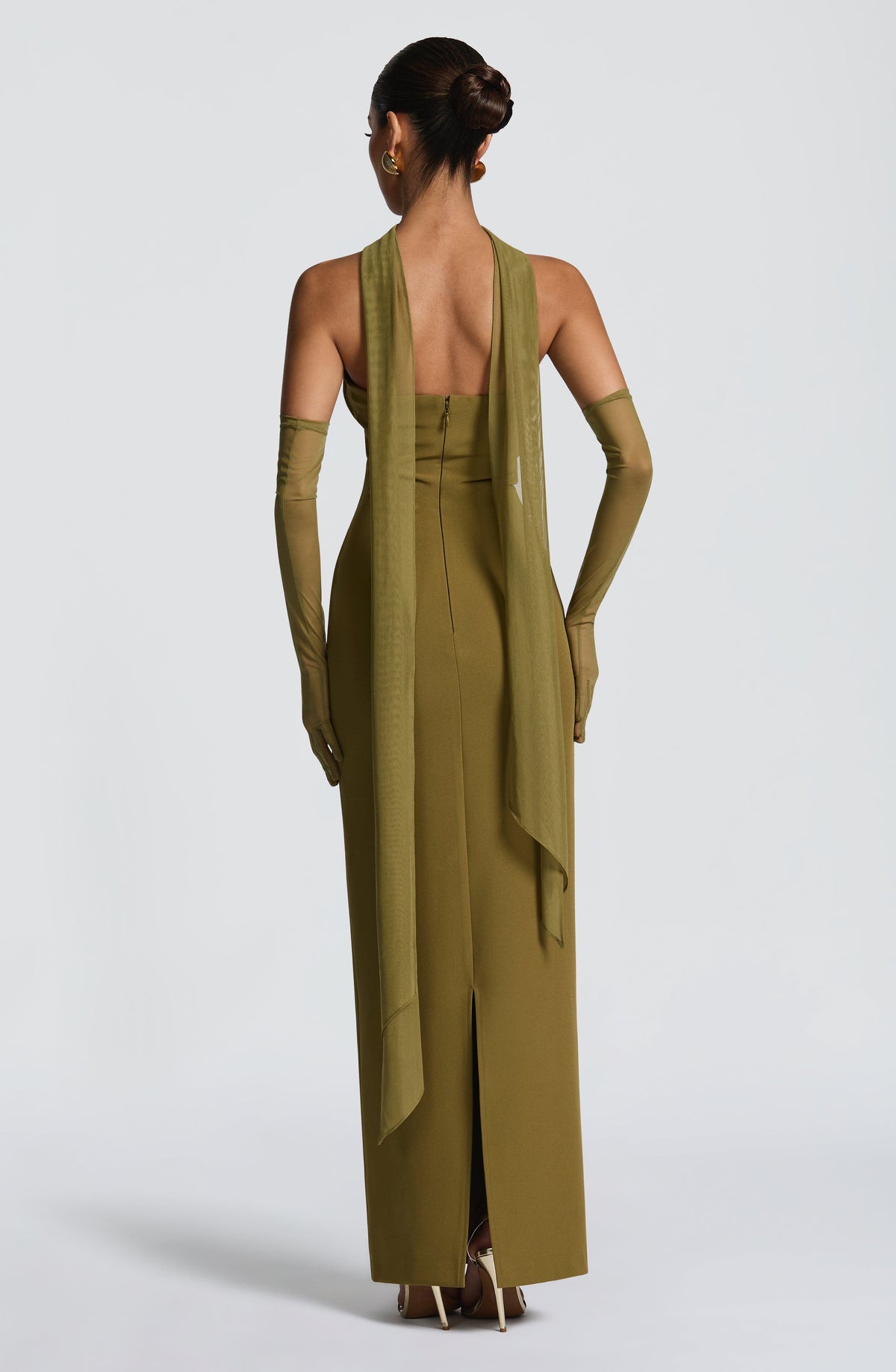 Lindsey Maxi Dress - Deep Olive - Napalia
