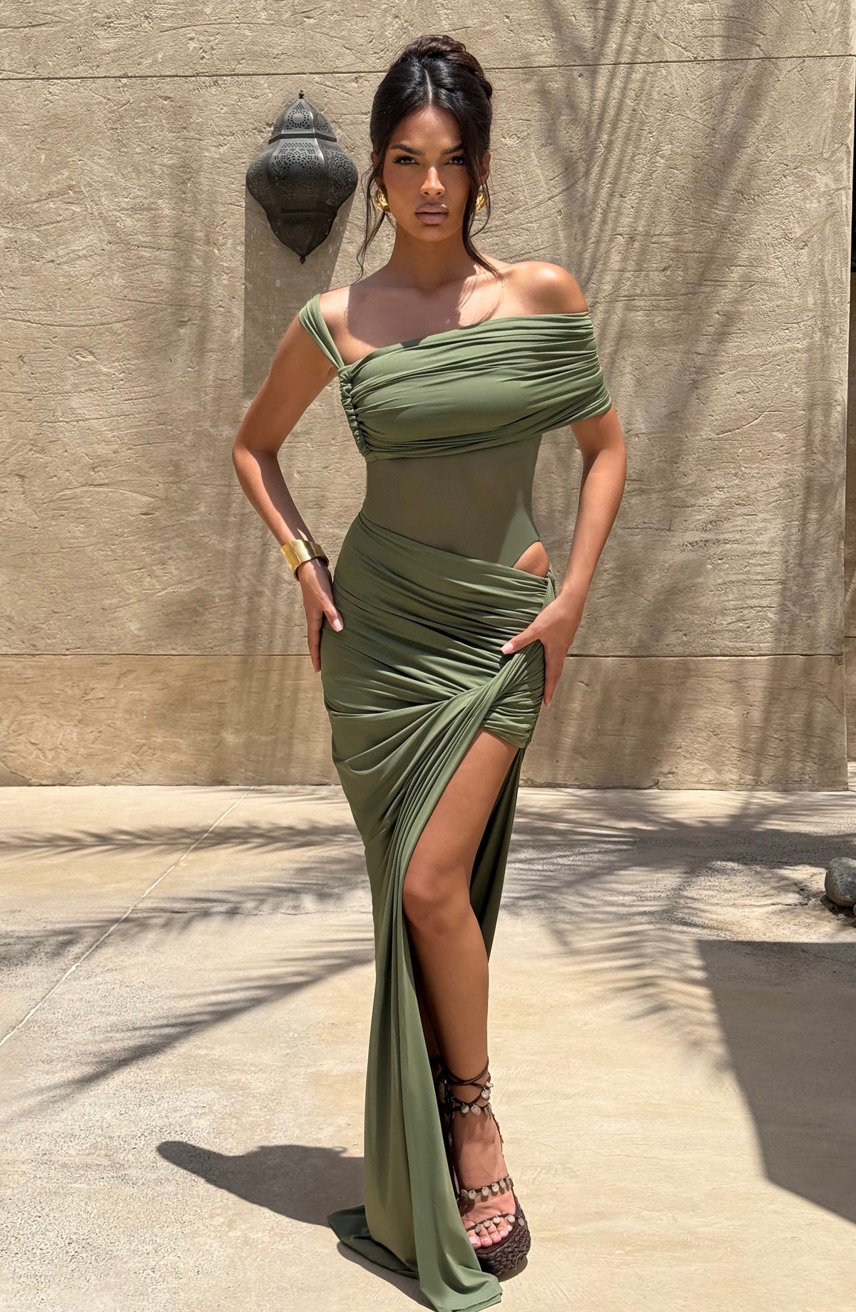 Lisette Bodysuit - Khaki - Napalia