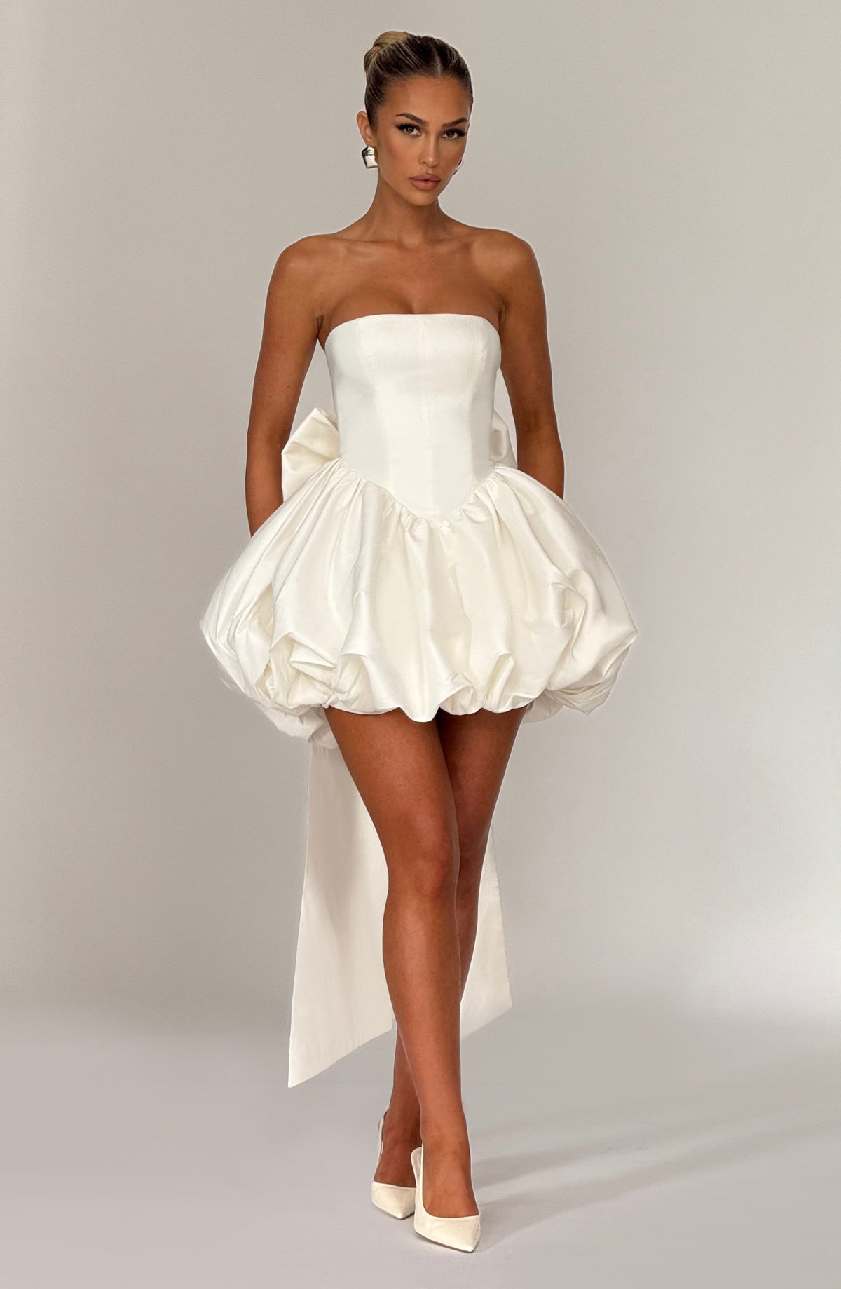 Lotus Mini Dress - Ivory - Napalia