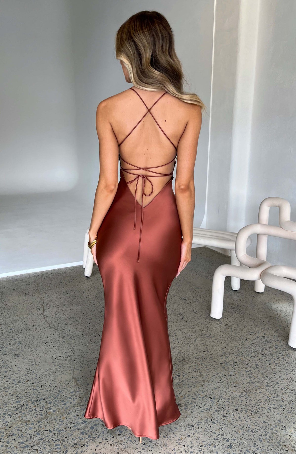Malika Maxi Dress - Rust - Napalia