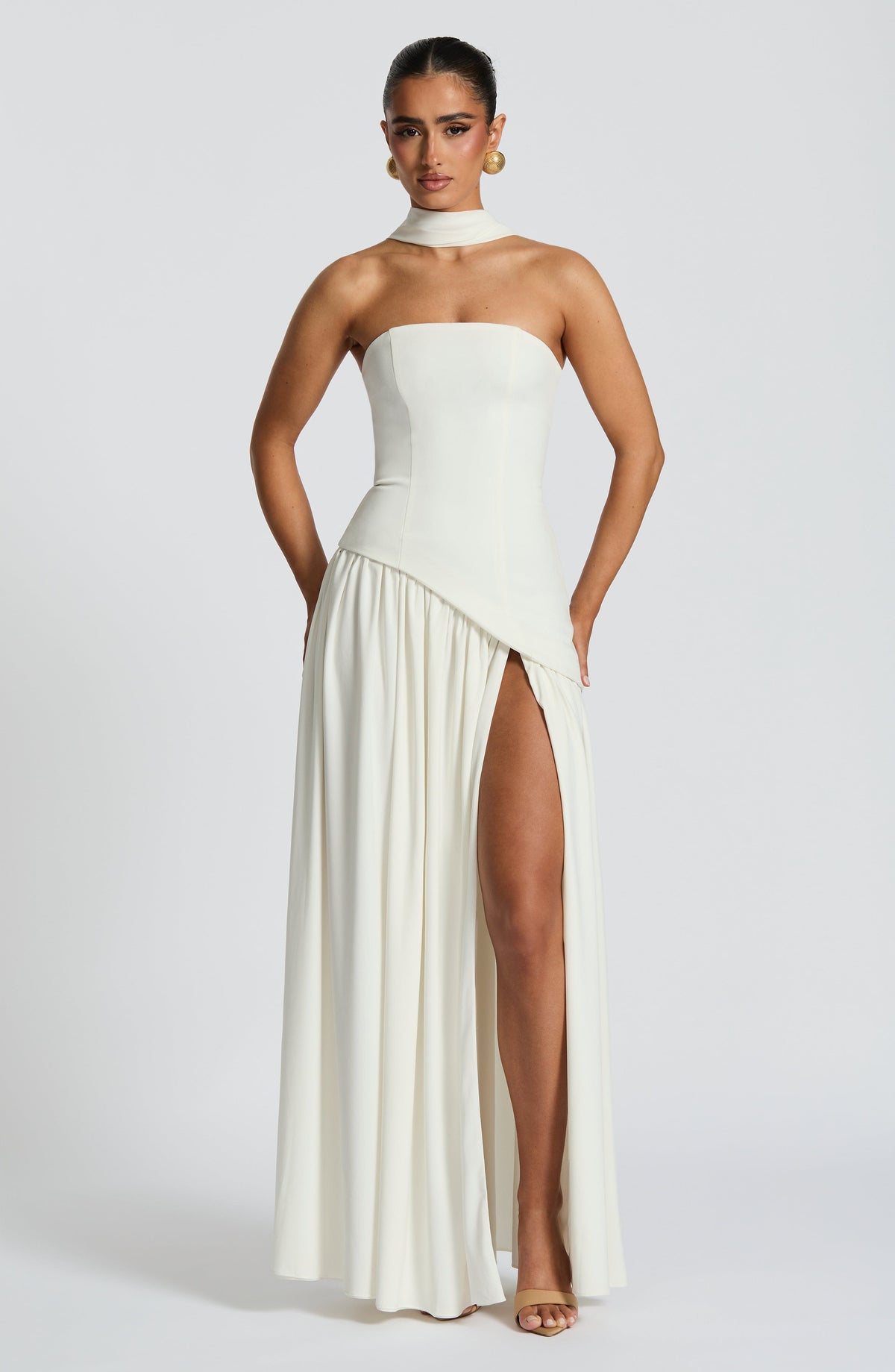 Maliyah Maxi Dress - Ivory - Napalia