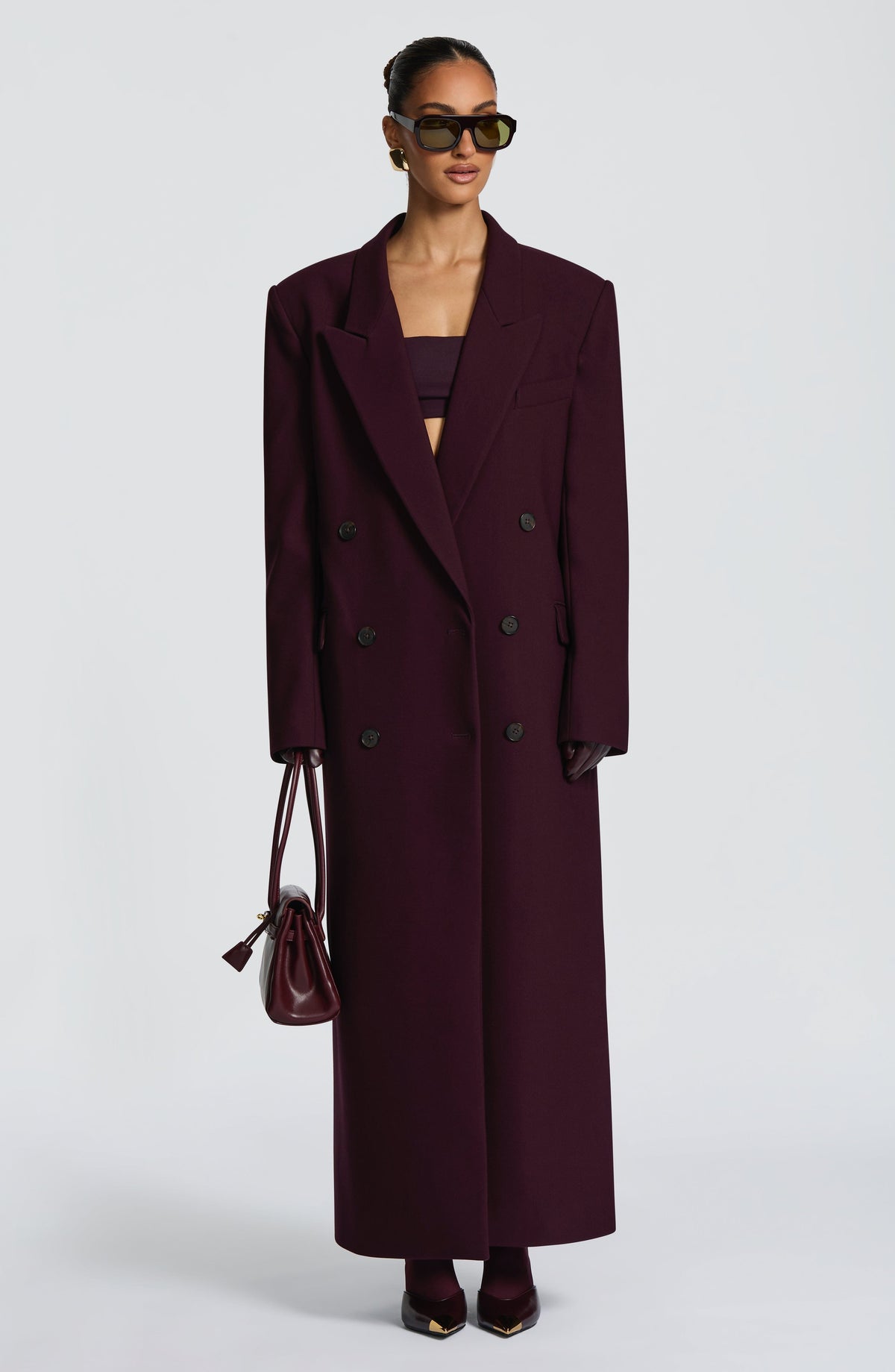 Michelle Coat - Plum - Napalia