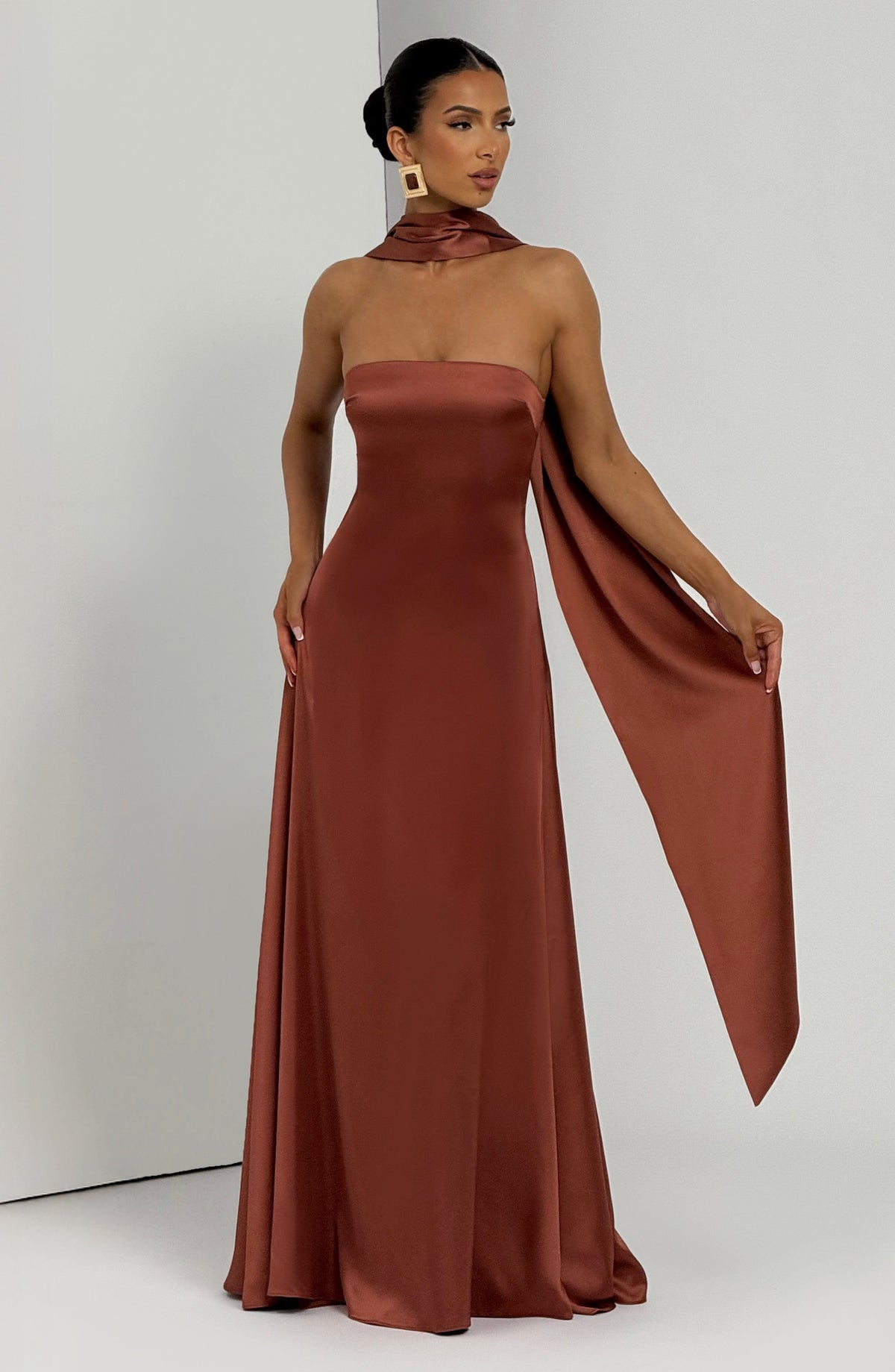 Morven Maxi Dress - Rust - Napalia