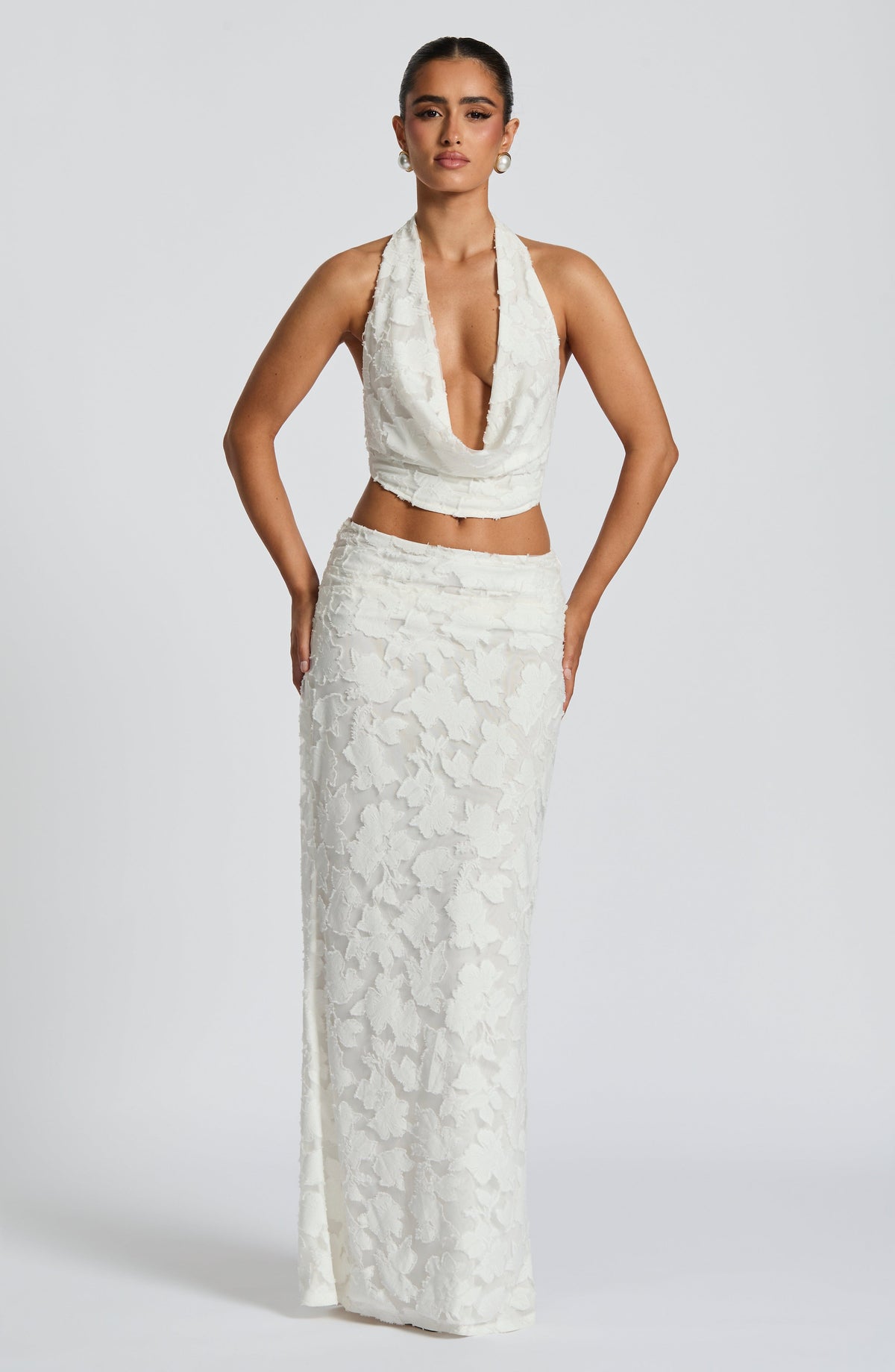 Myra Maxi Skirt - Ivory - Napalia